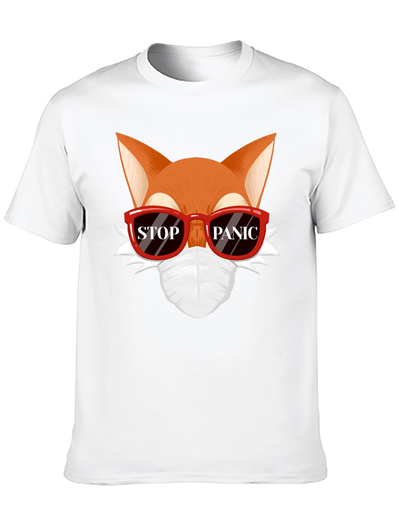 Stop Panic Fox Graphic Tee