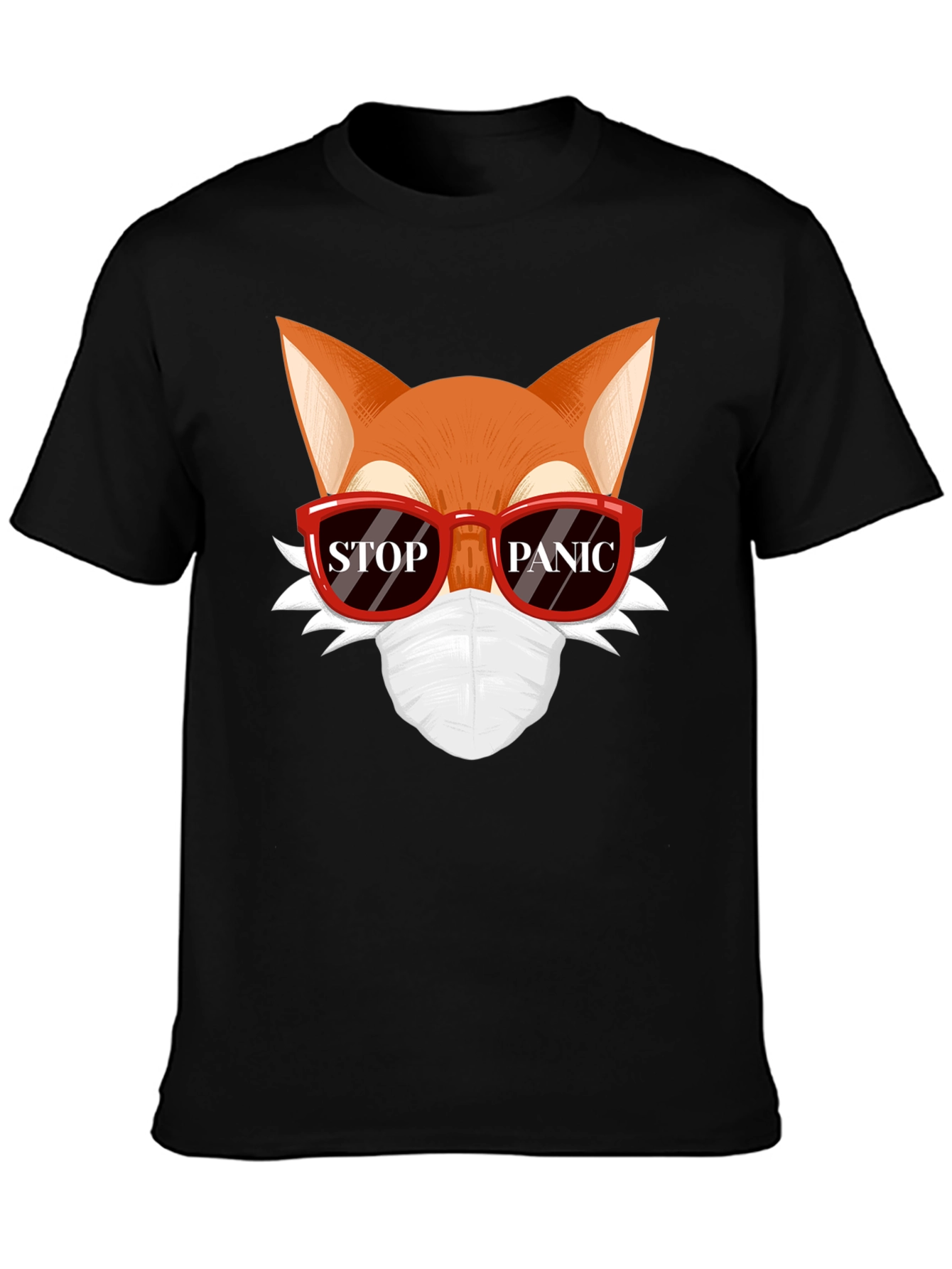 Stop Panic Fox Graphic Tee
