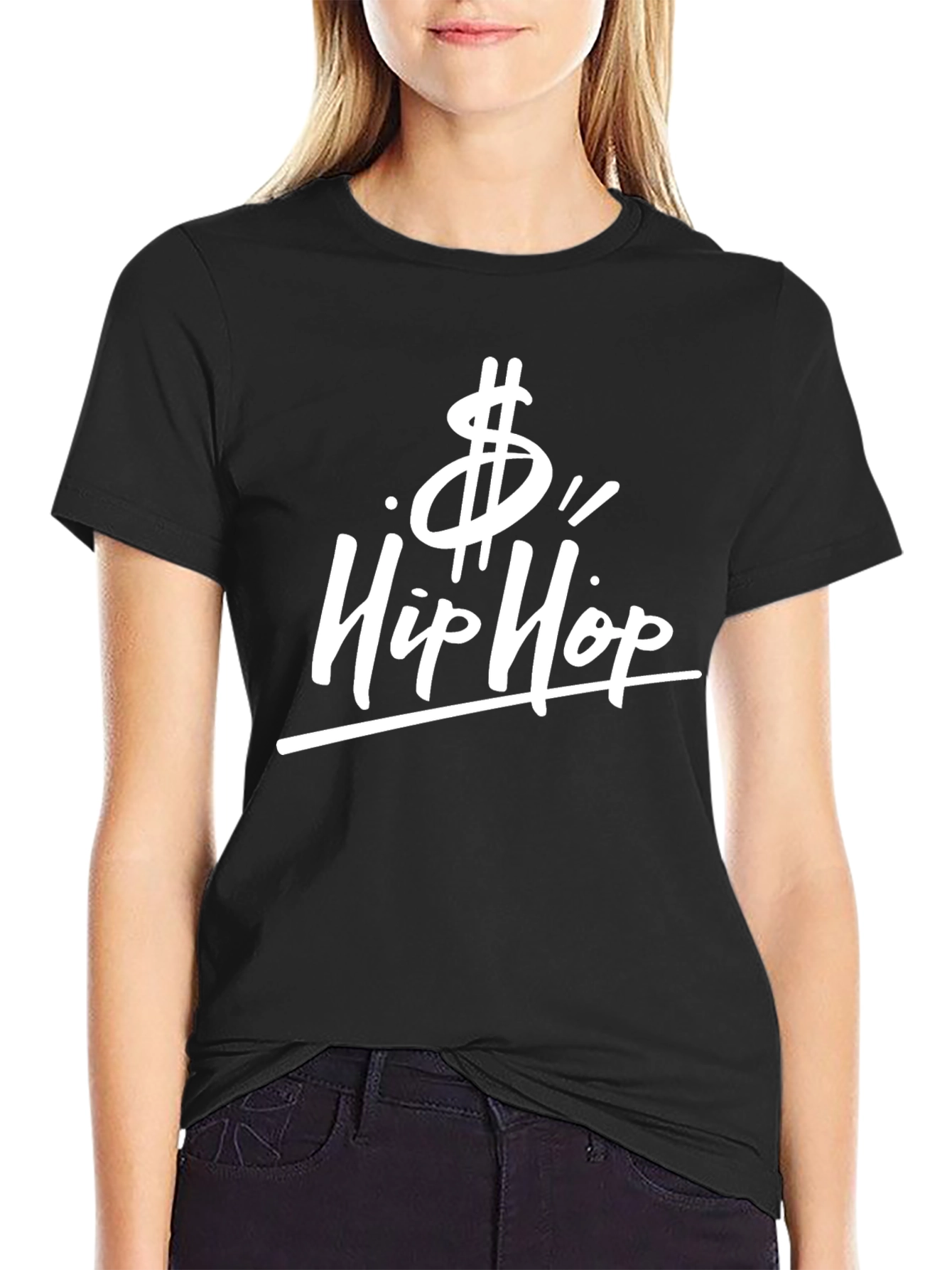 Hip Hop Dollar Sign Black T-Shirt