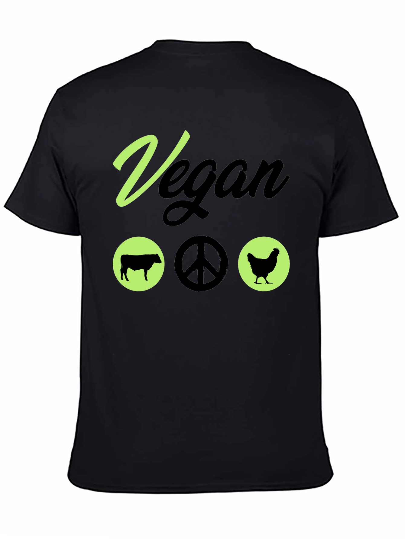 Vegan Peace T-Shirt Animal Lover Vegetarian Tee