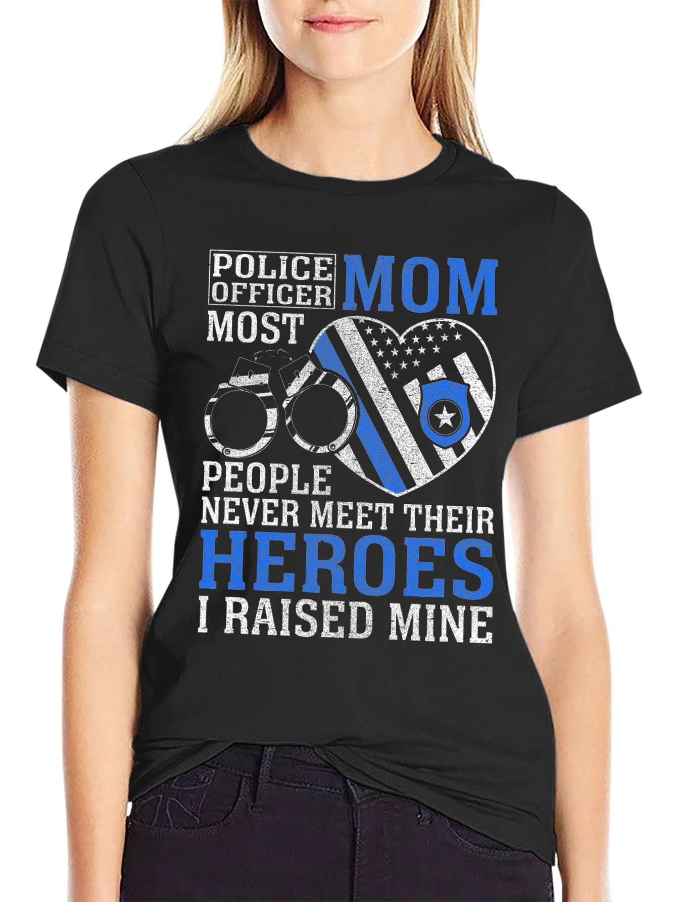 Police Officer Mom Graphic T-Shirt