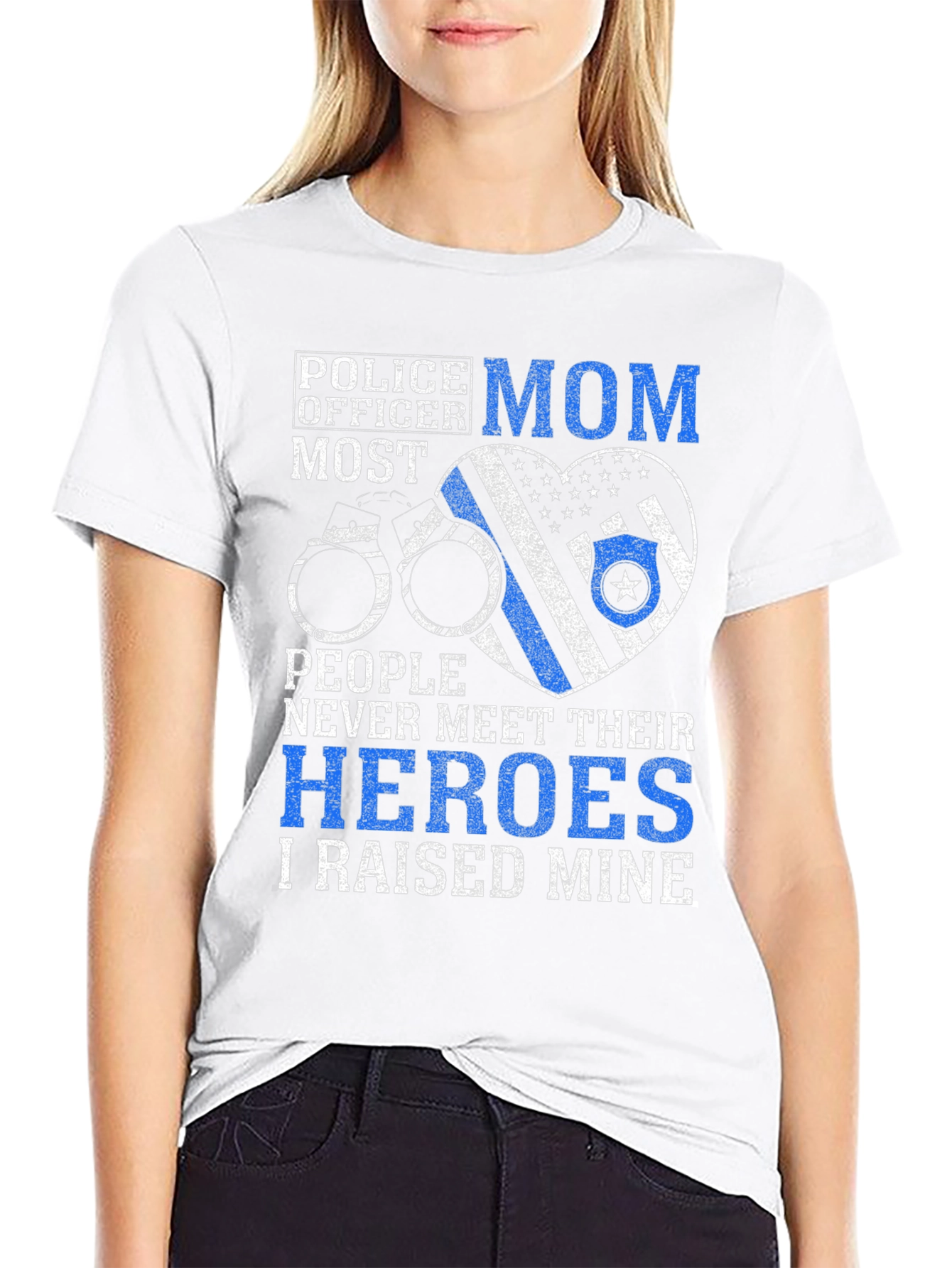 Police Officer Mom Graphic T-Shirt