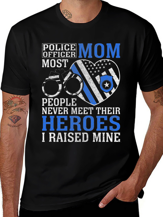 Police Officer Mom Graphic T-Shirt