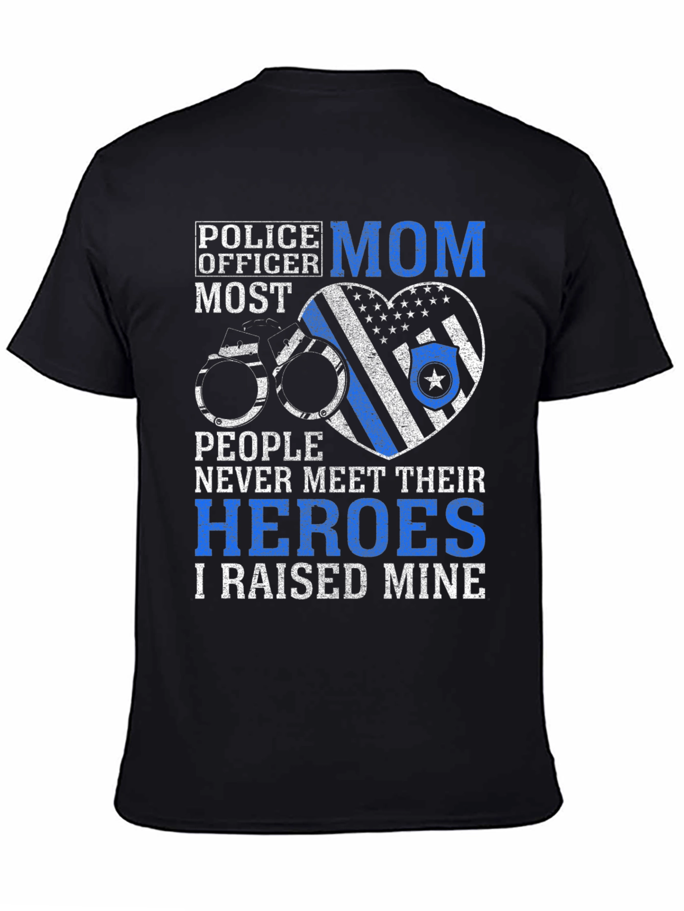 Police Officer Mom Graphic T-Shirt