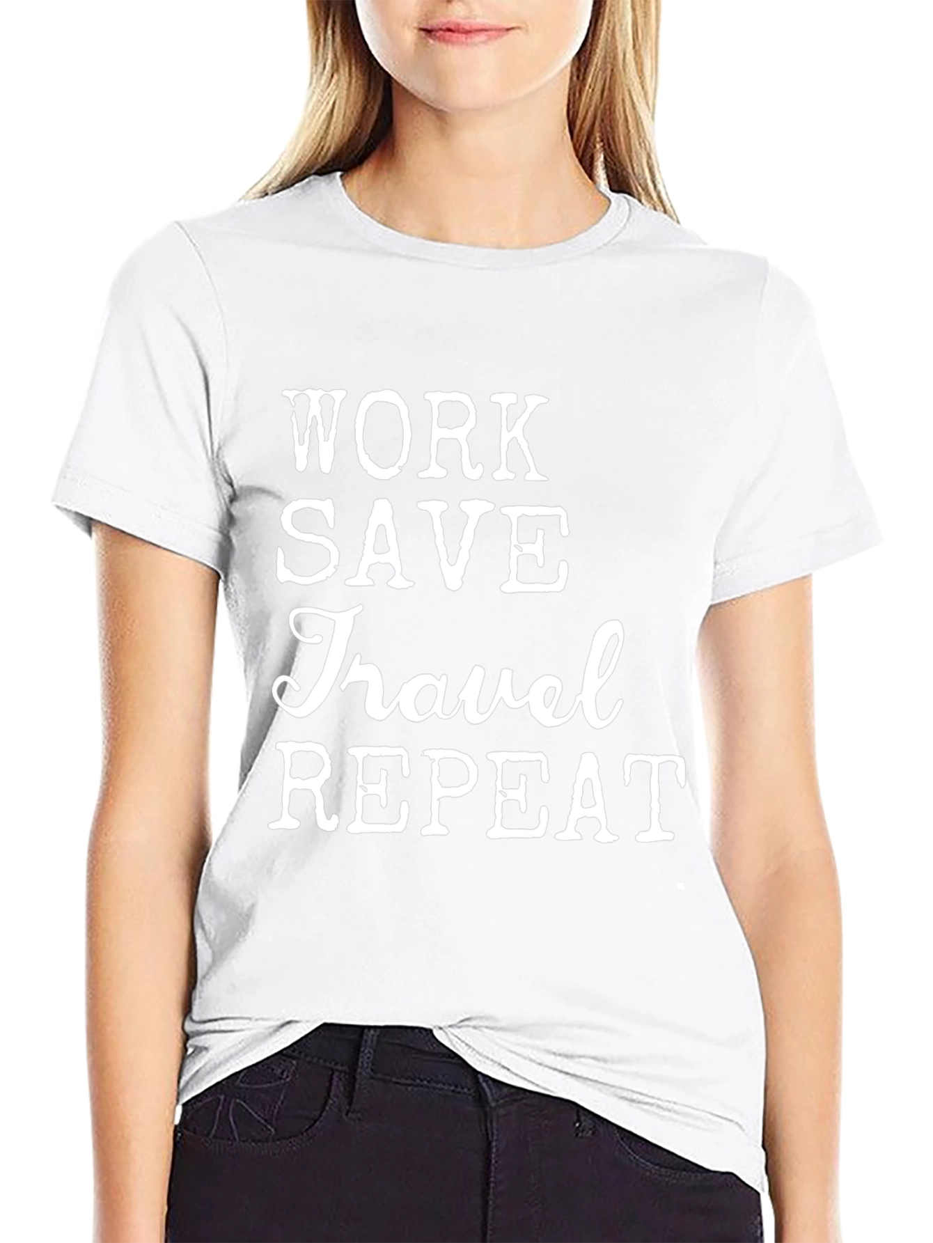 Work Save Travel Repeat Graphic Tee