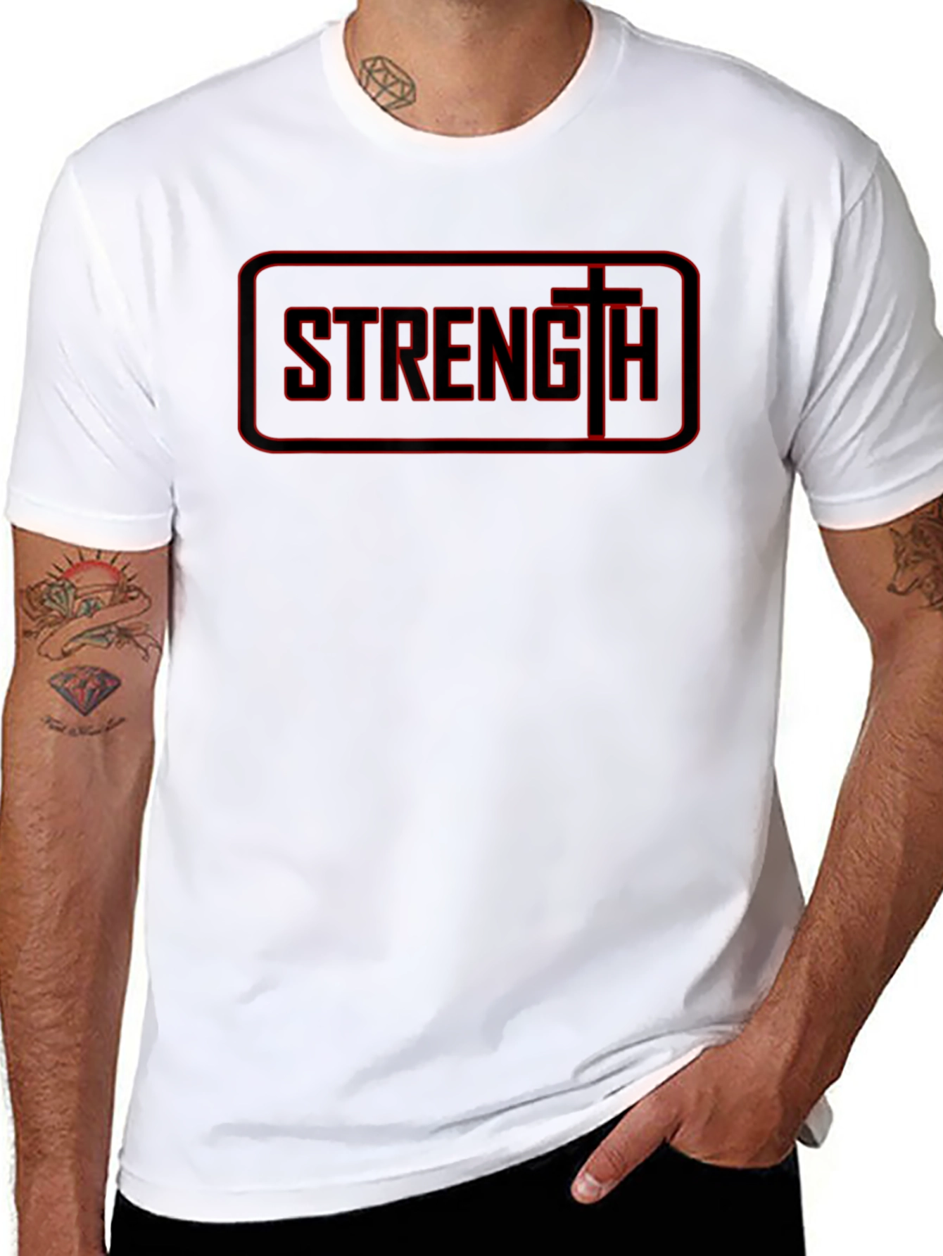 Strength Graphic T-Shirt: Bold Christian Design