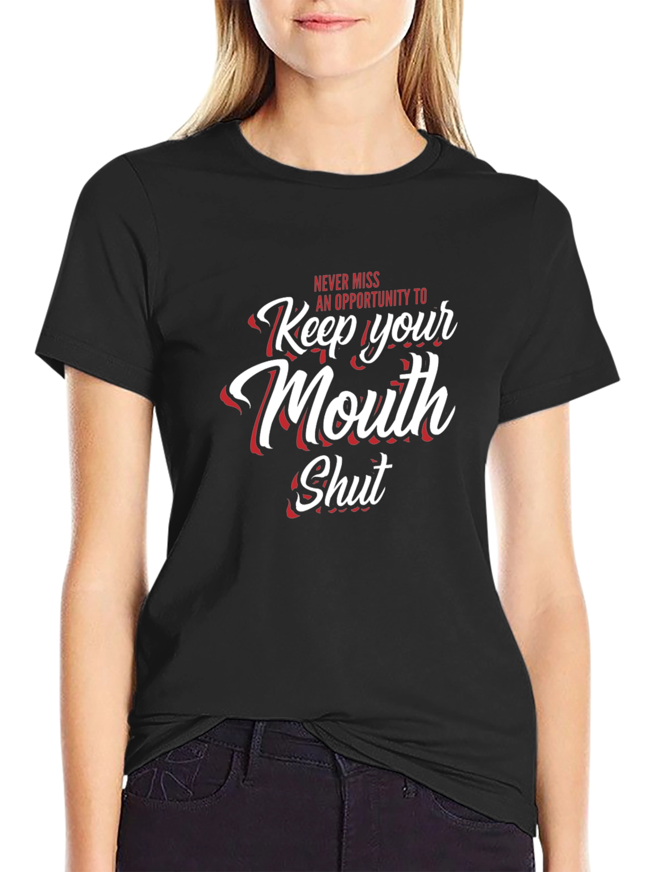 Keep Your Mouth Shut Graphic T-Shirt