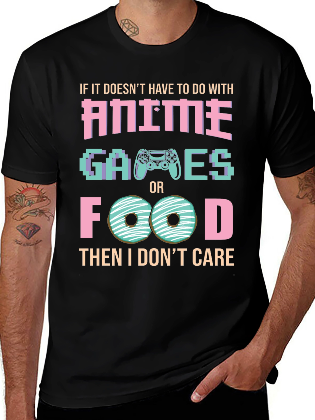 Anime Games and Food T-Shirt - Gamer Tee