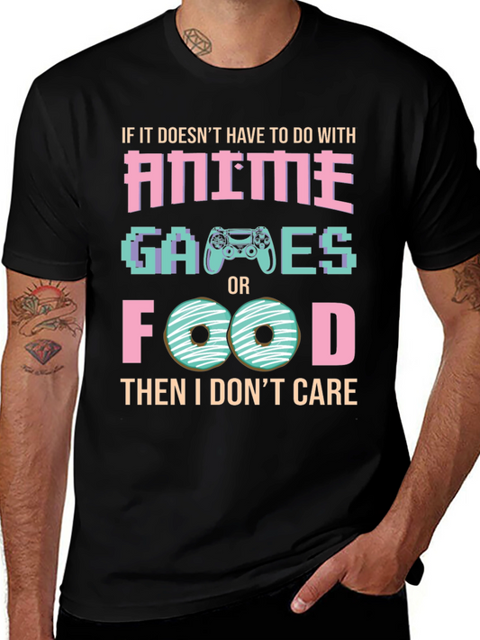 Anime Games and Food T-Shirt - Gamer Tee