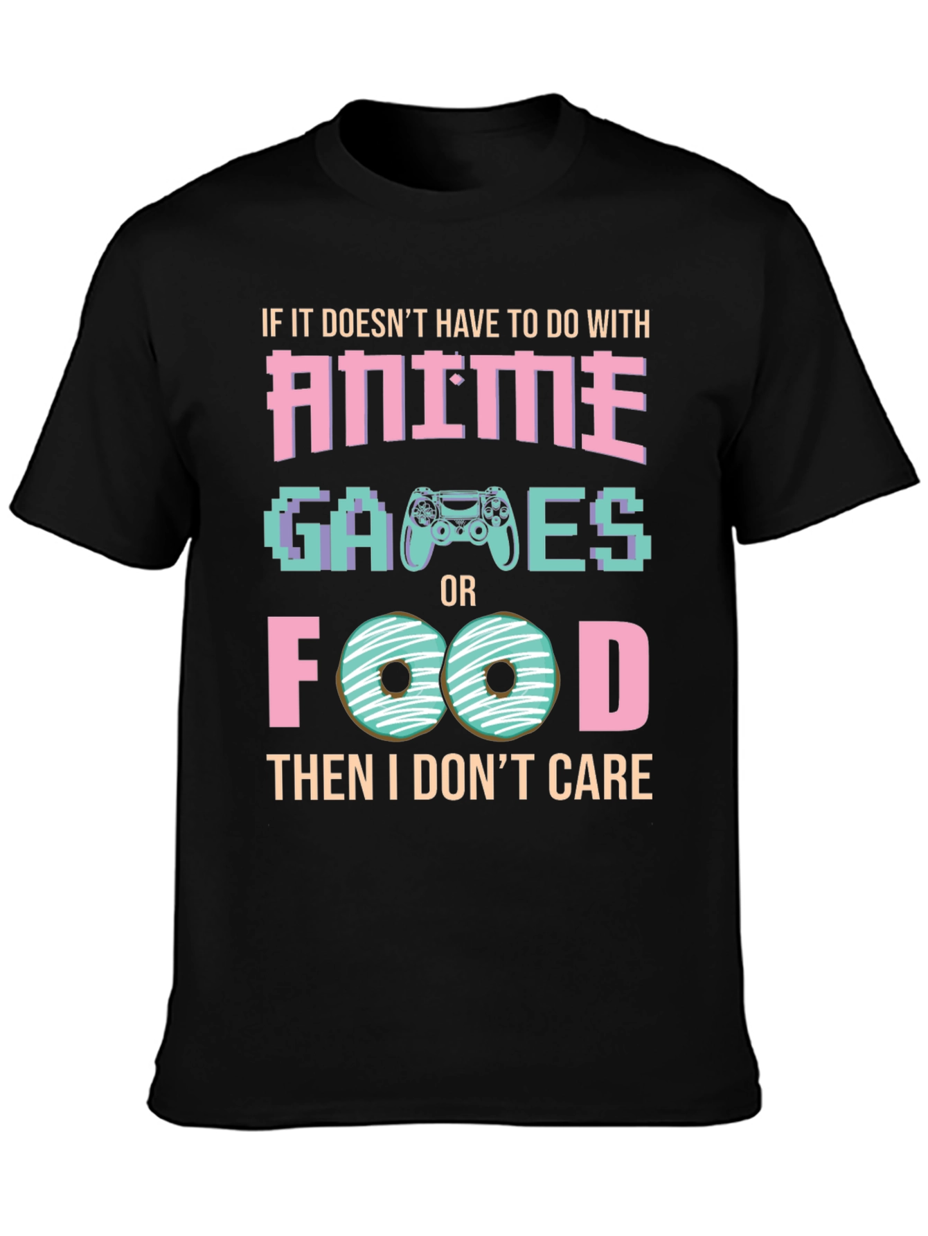 Anime Games and Food T-Shirt - Gamer Tee
