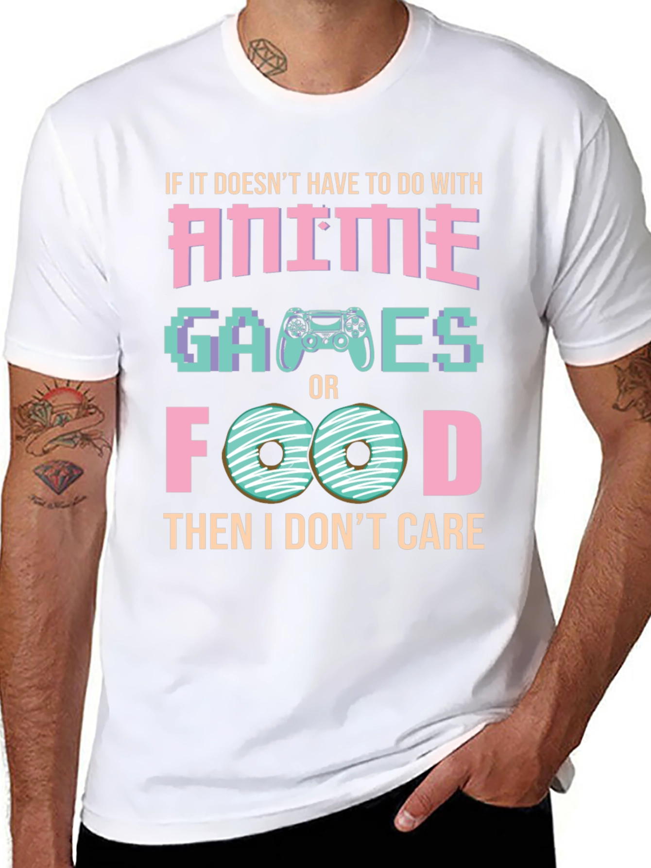 Anime Games and Food T-Shirt - Gamer Tee