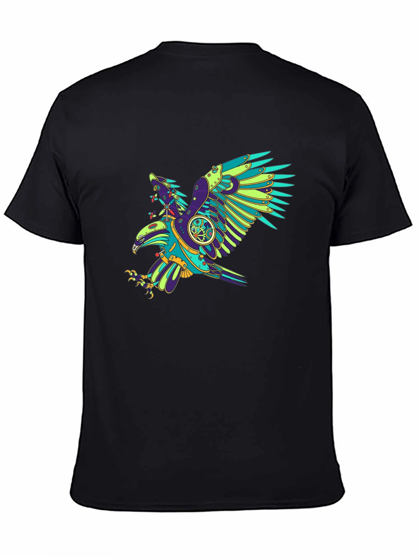 Steampunk Eagle Graphic Tee - Black T-Shirt