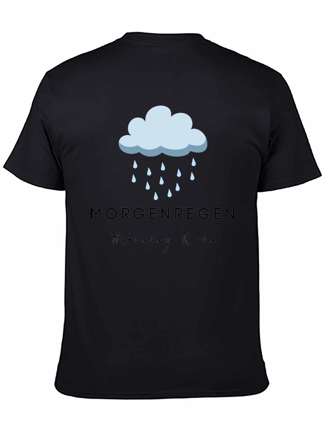 Morgenregen Morning Rain Black T-Shirt