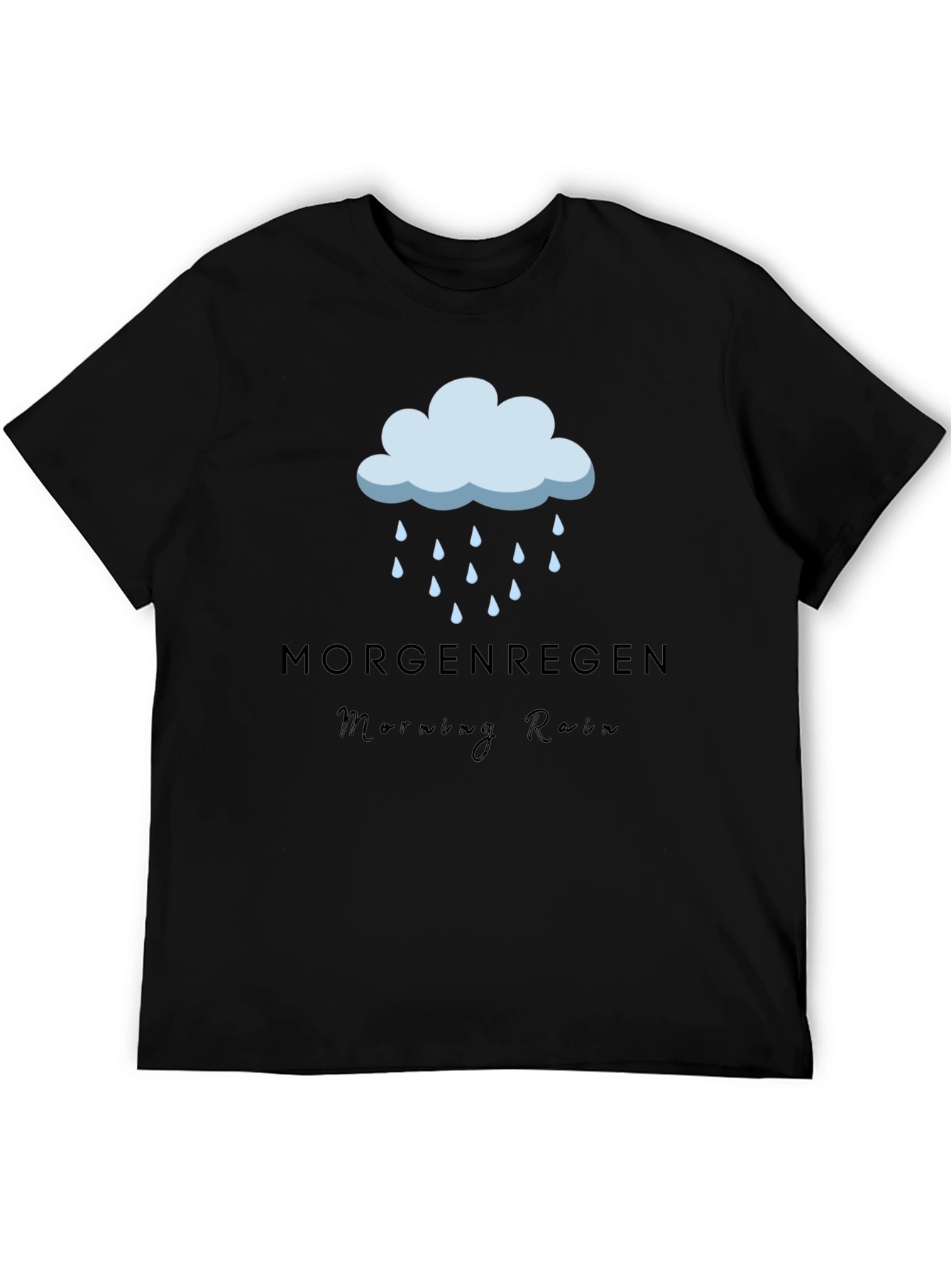 Morgenregen Morning Rain Black T-Shirt