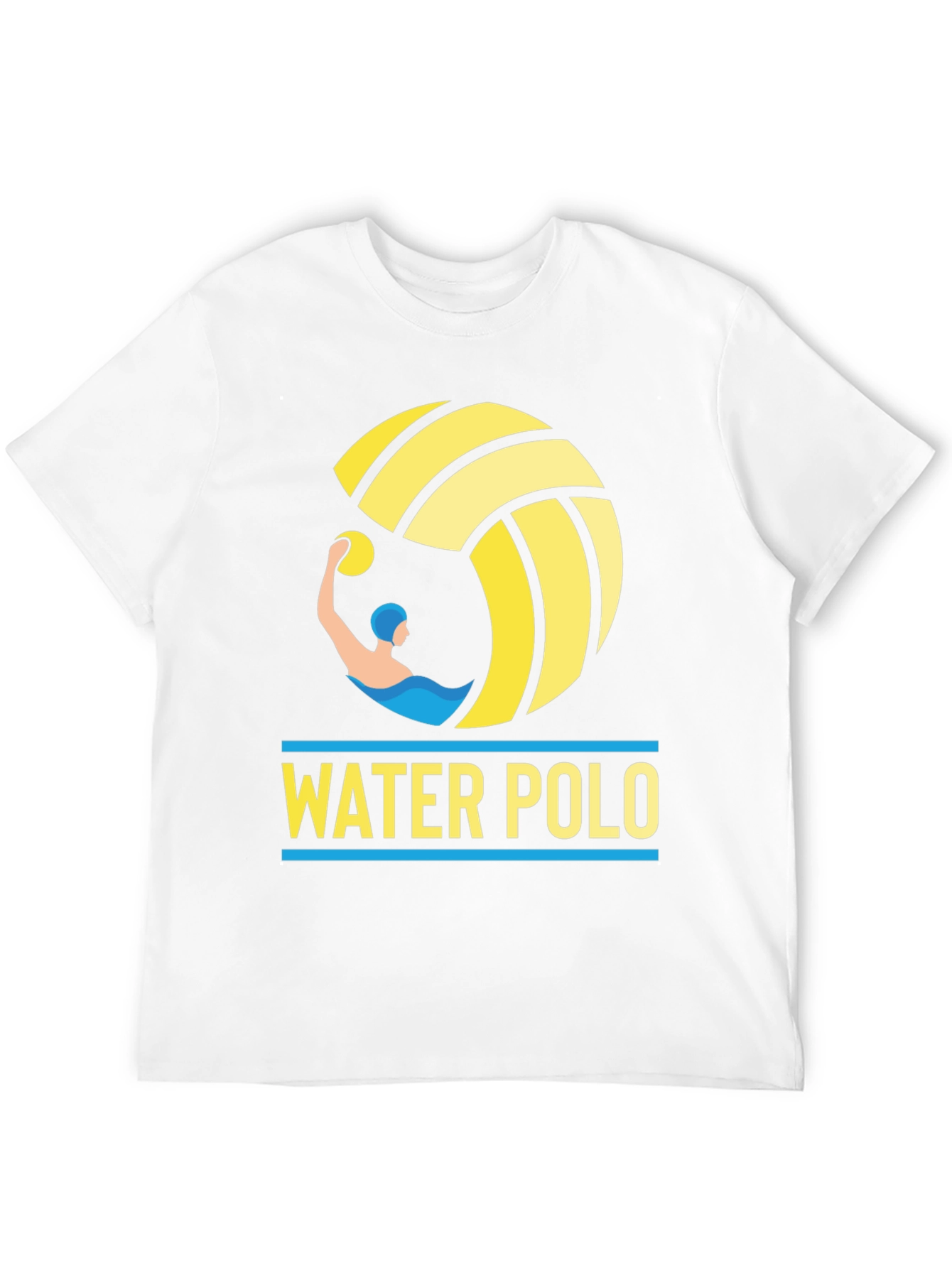 Water Polo Graphic Tee - Black Cotton T-Shirt