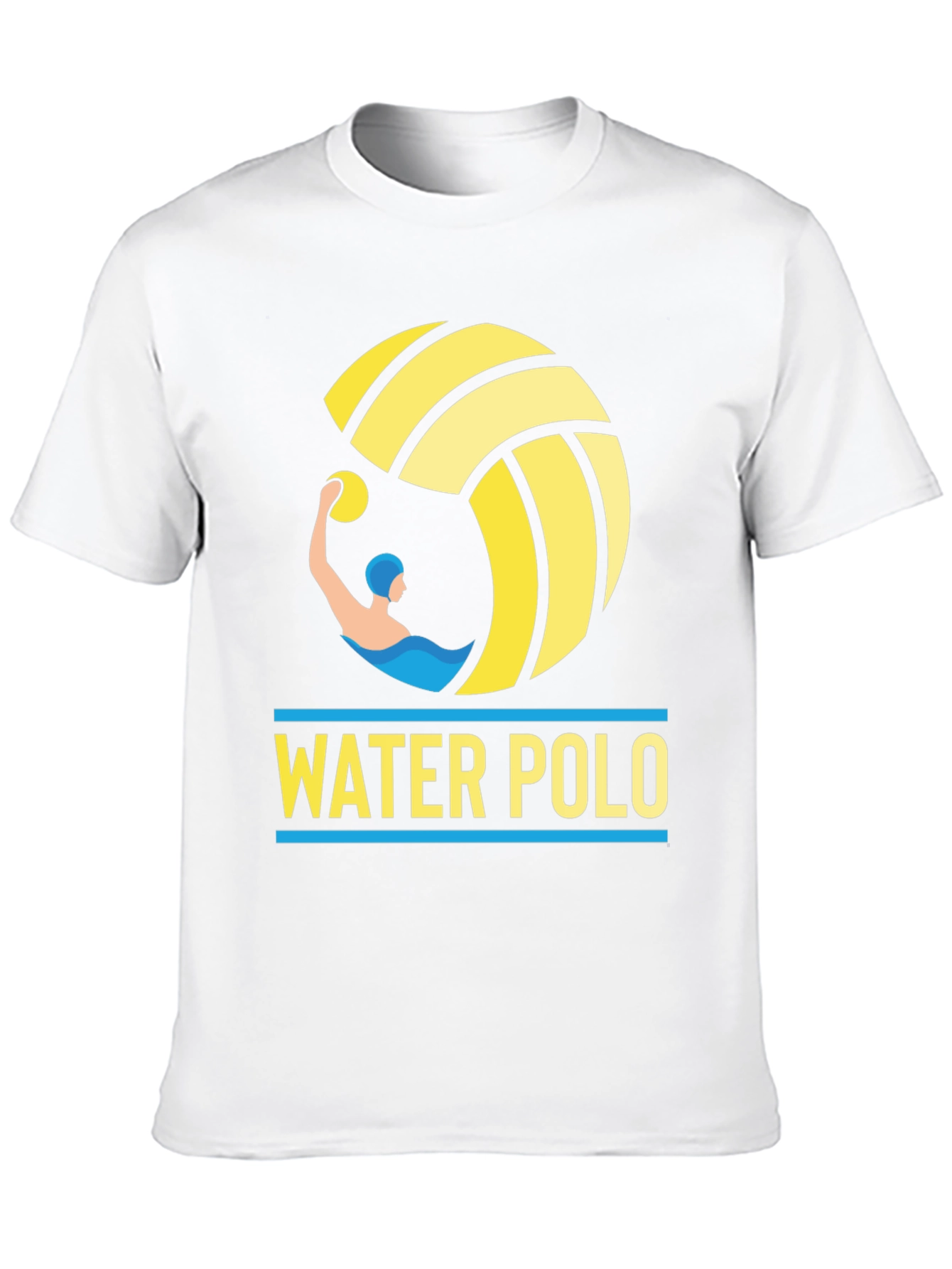 Water Polo Graphic Tee - Black Cotton T-Shirt
