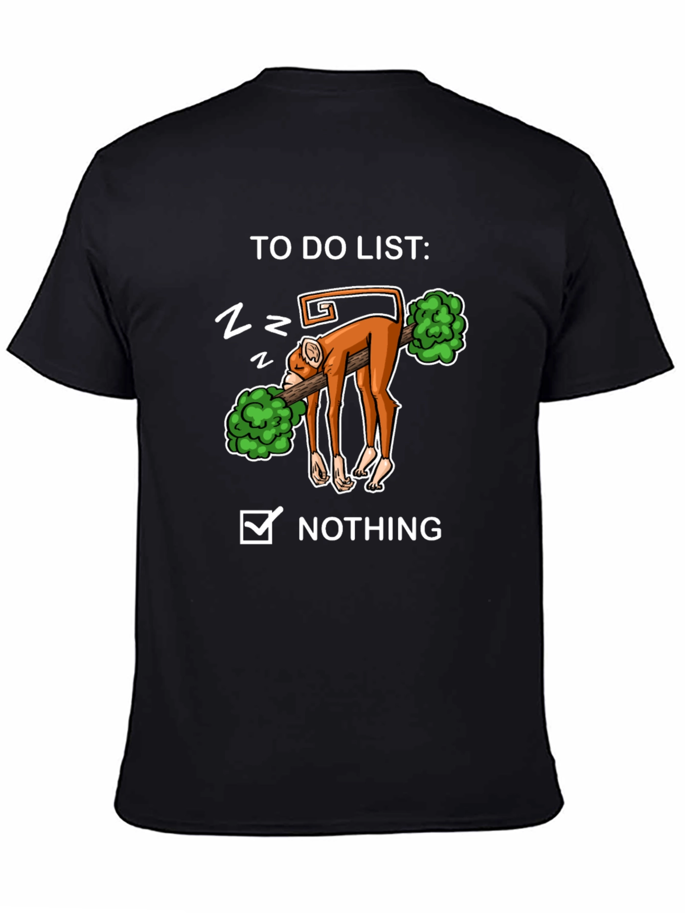 Lazy Monkey To-Do List Graphic Tee