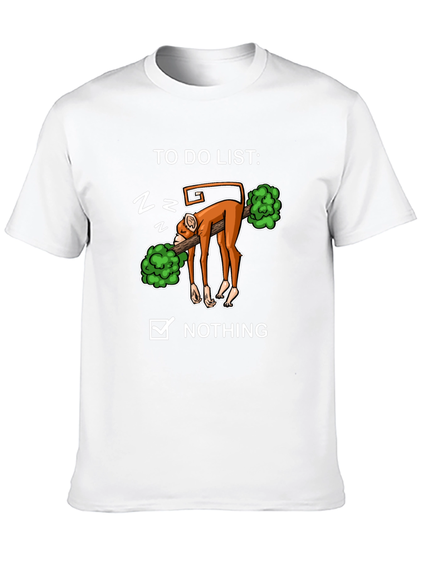 Lazy Monkey To-Do List Graphic Tee