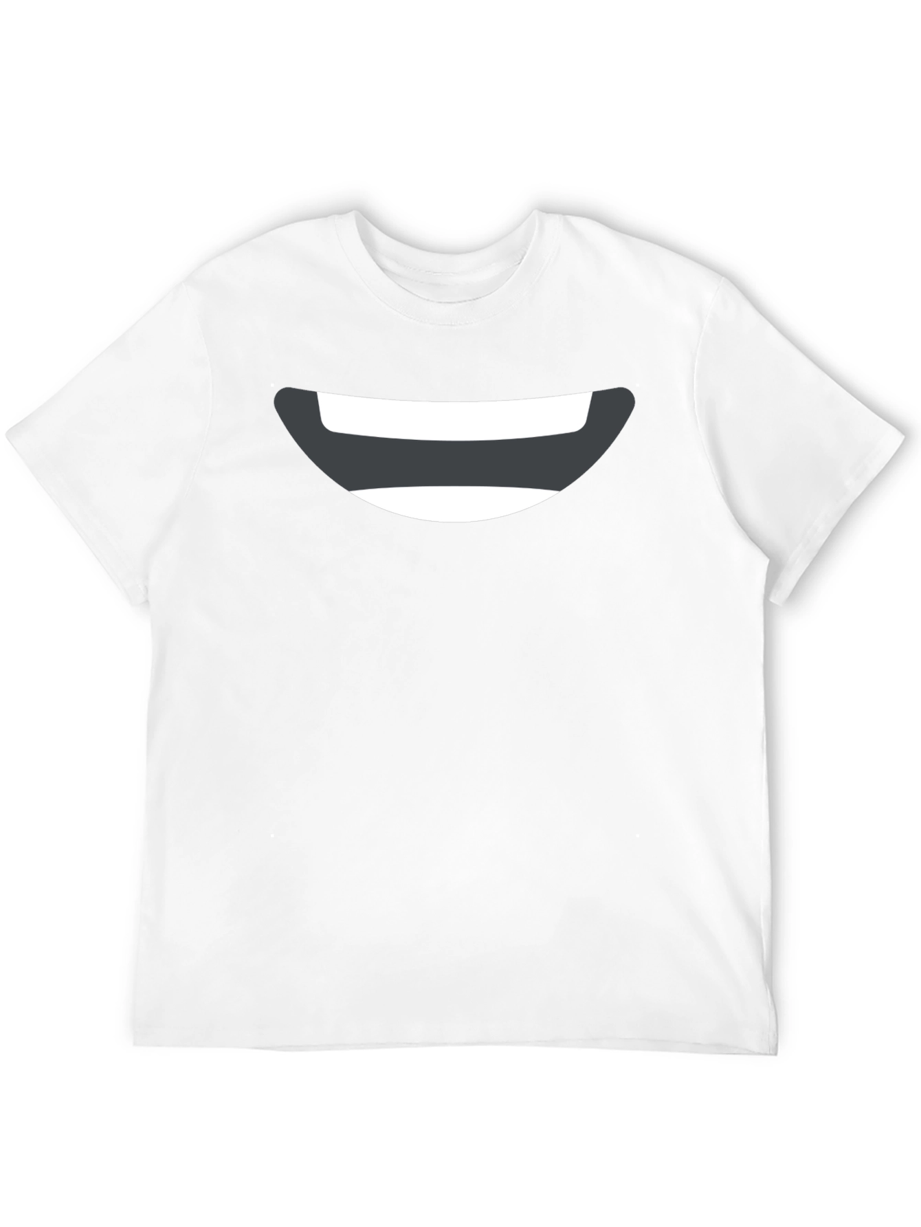 Smiley Face Graphic Tee - Black Cotton Comfort