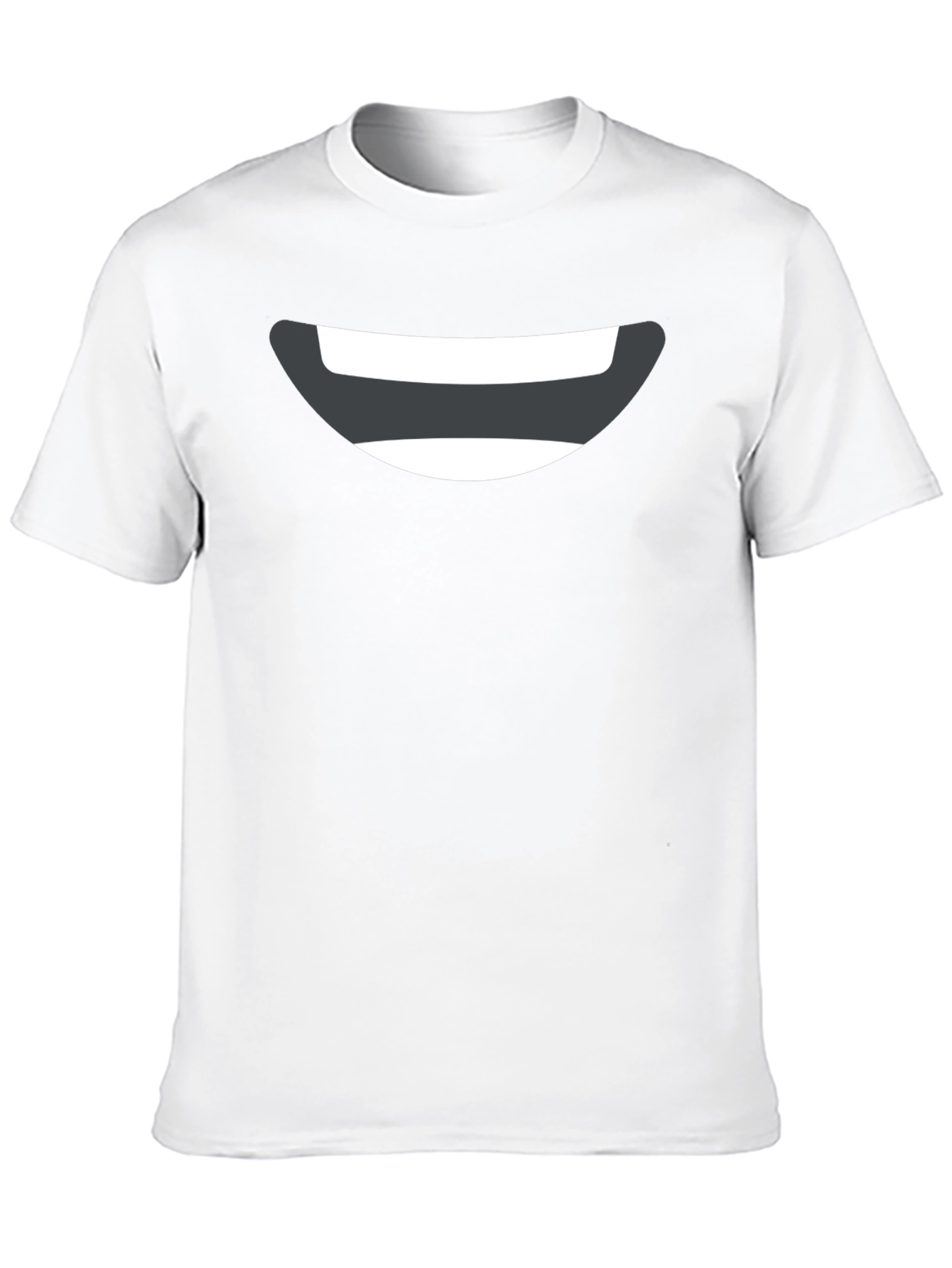 Smiley Face Graphic Tee - Black Cotton Comfort