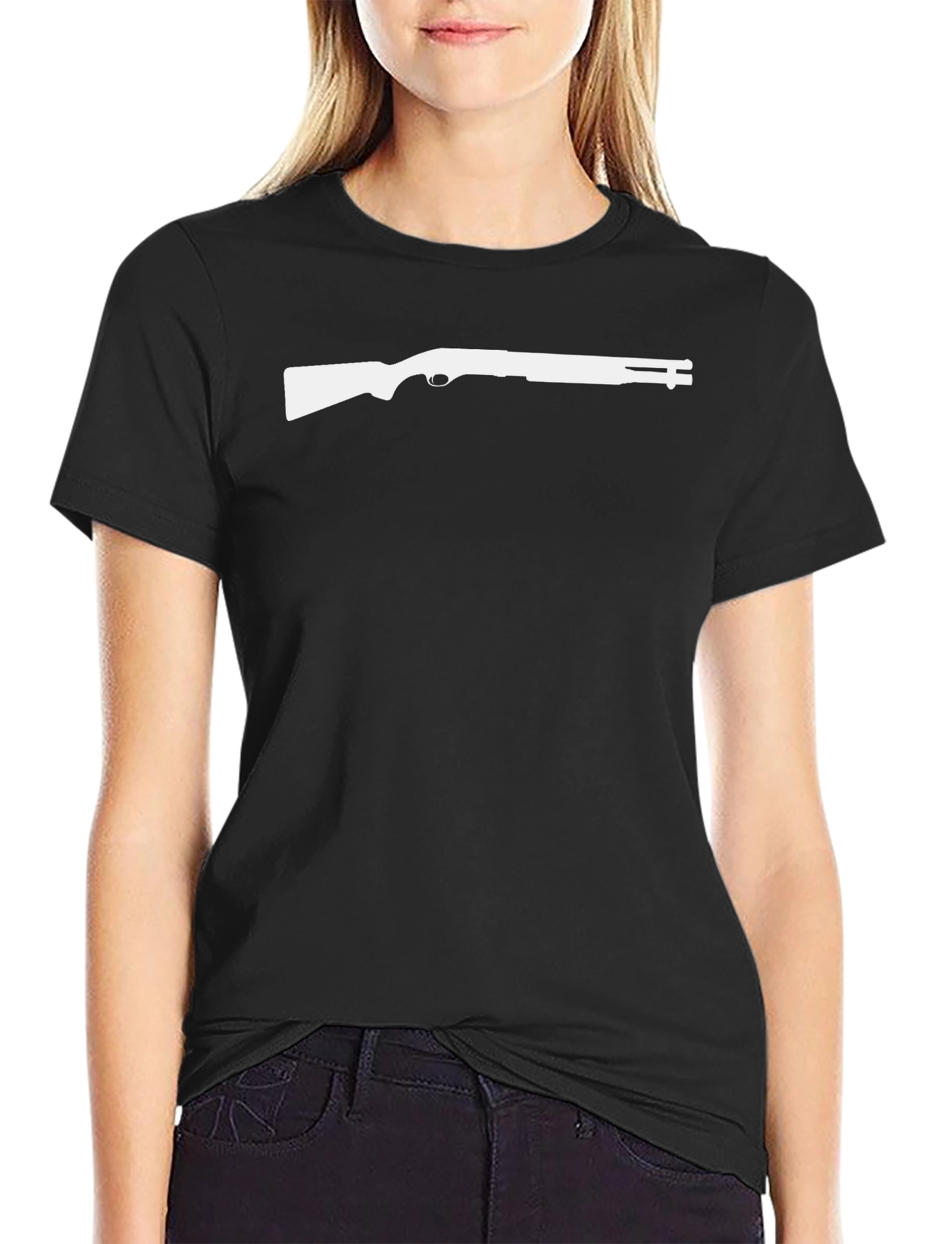 Shotgun Silhouette Tee - Mens Black Graphic T-Shirt
