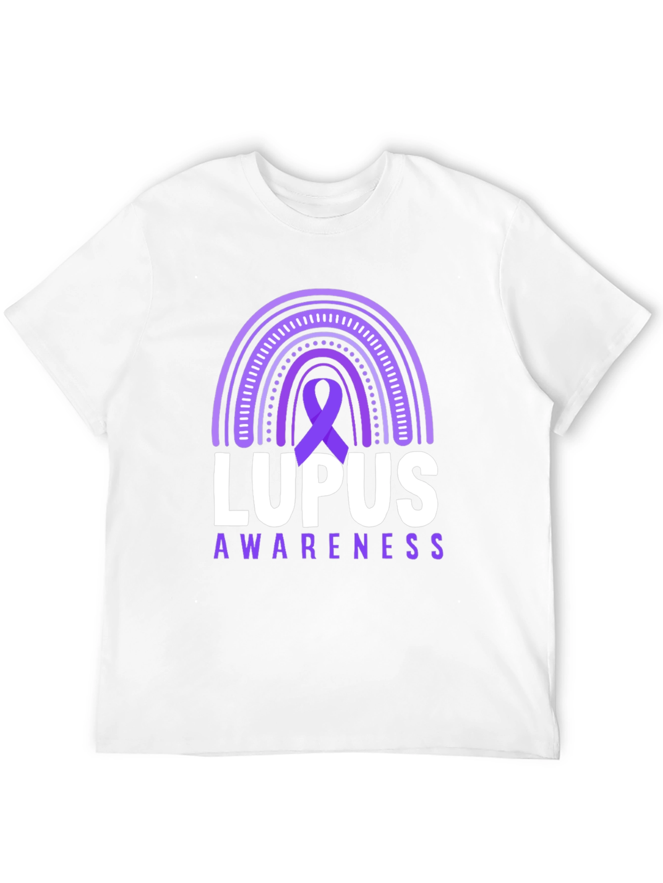 Lupus Awareness T-Shirt Purple Ribbon Rainbow Support