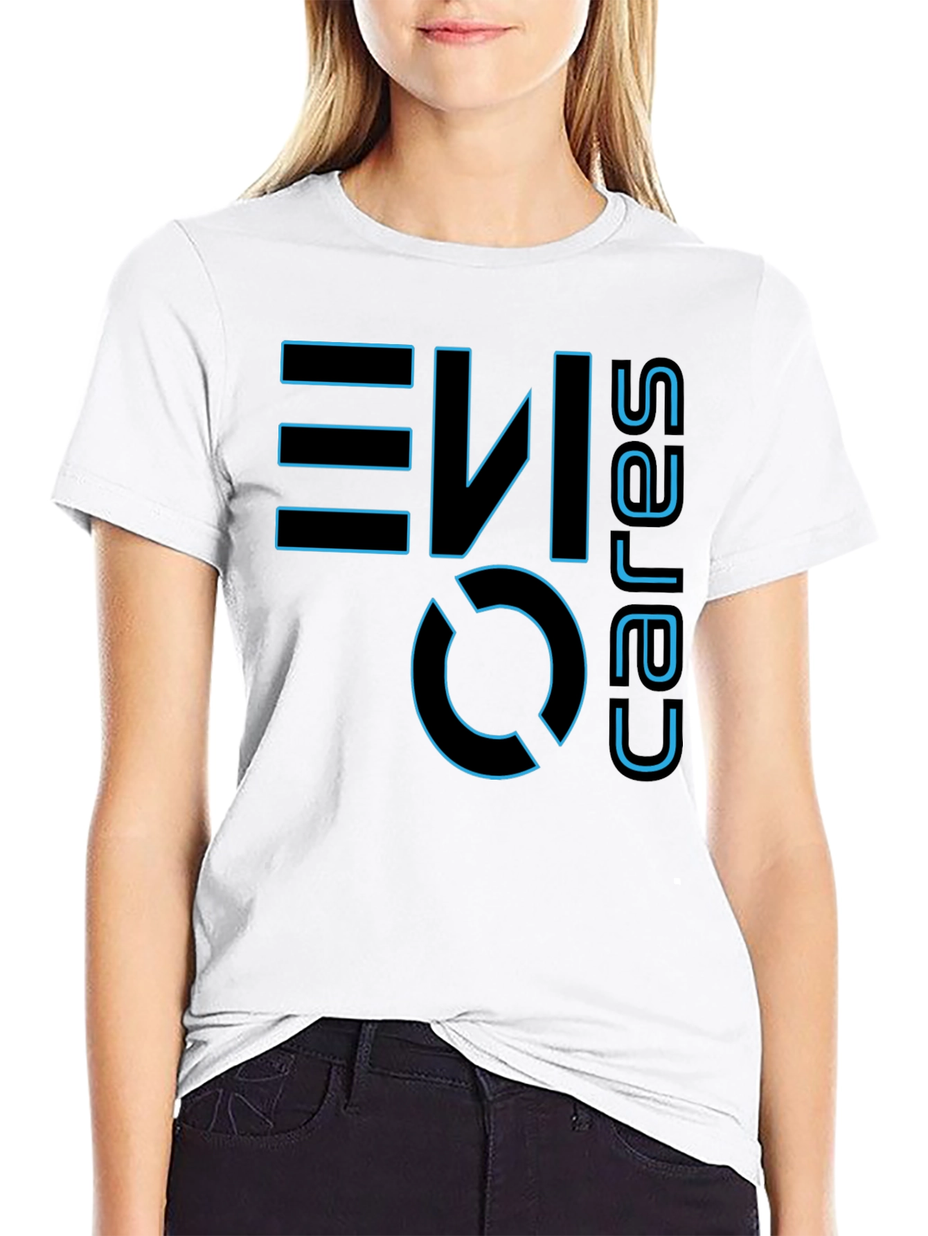 Evolve One Cares Graphic Tee - Stylish Black T-Shirt