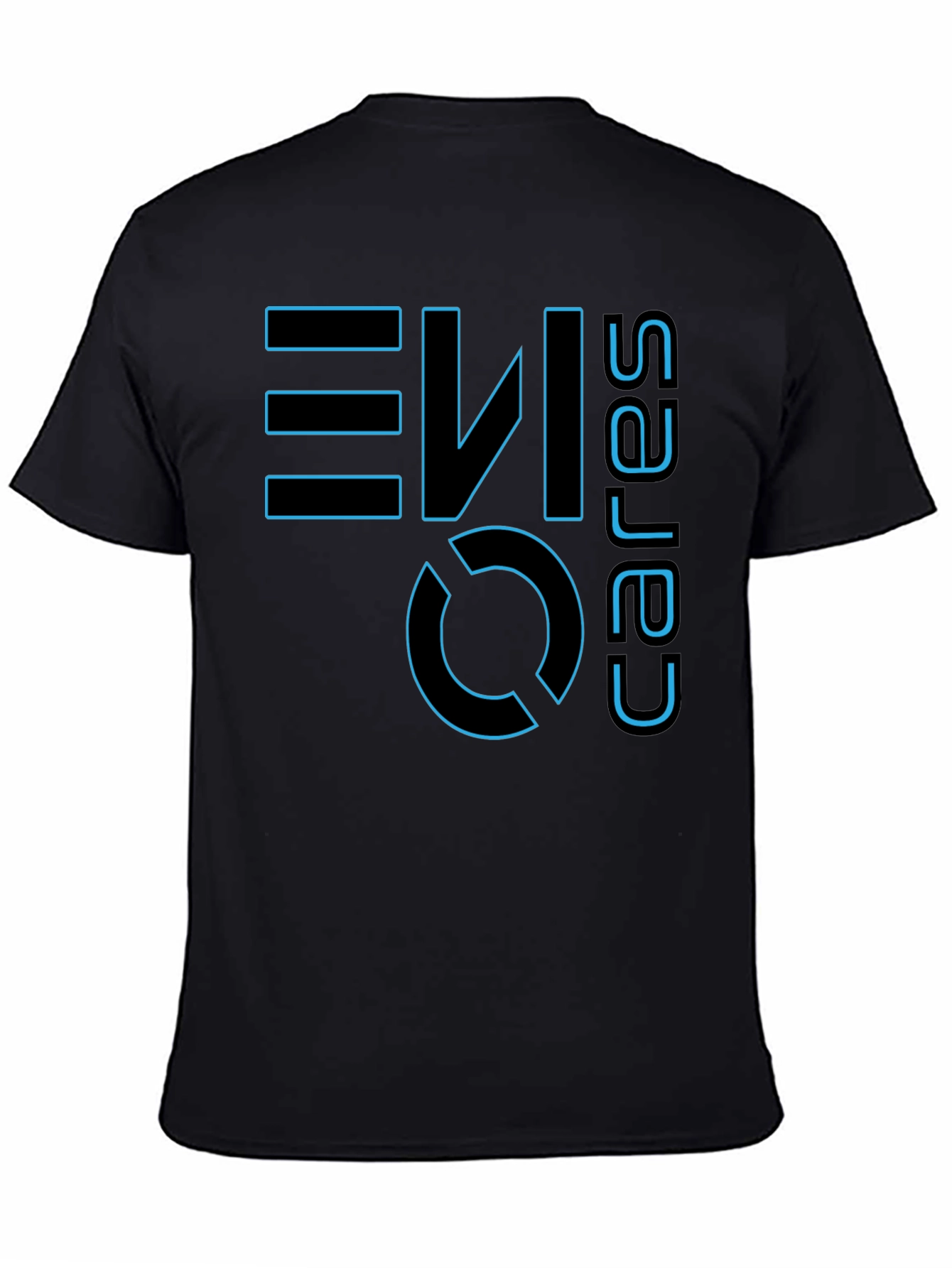 Evolve One Cares Graphic Tee - Stylish Black T-Shirt