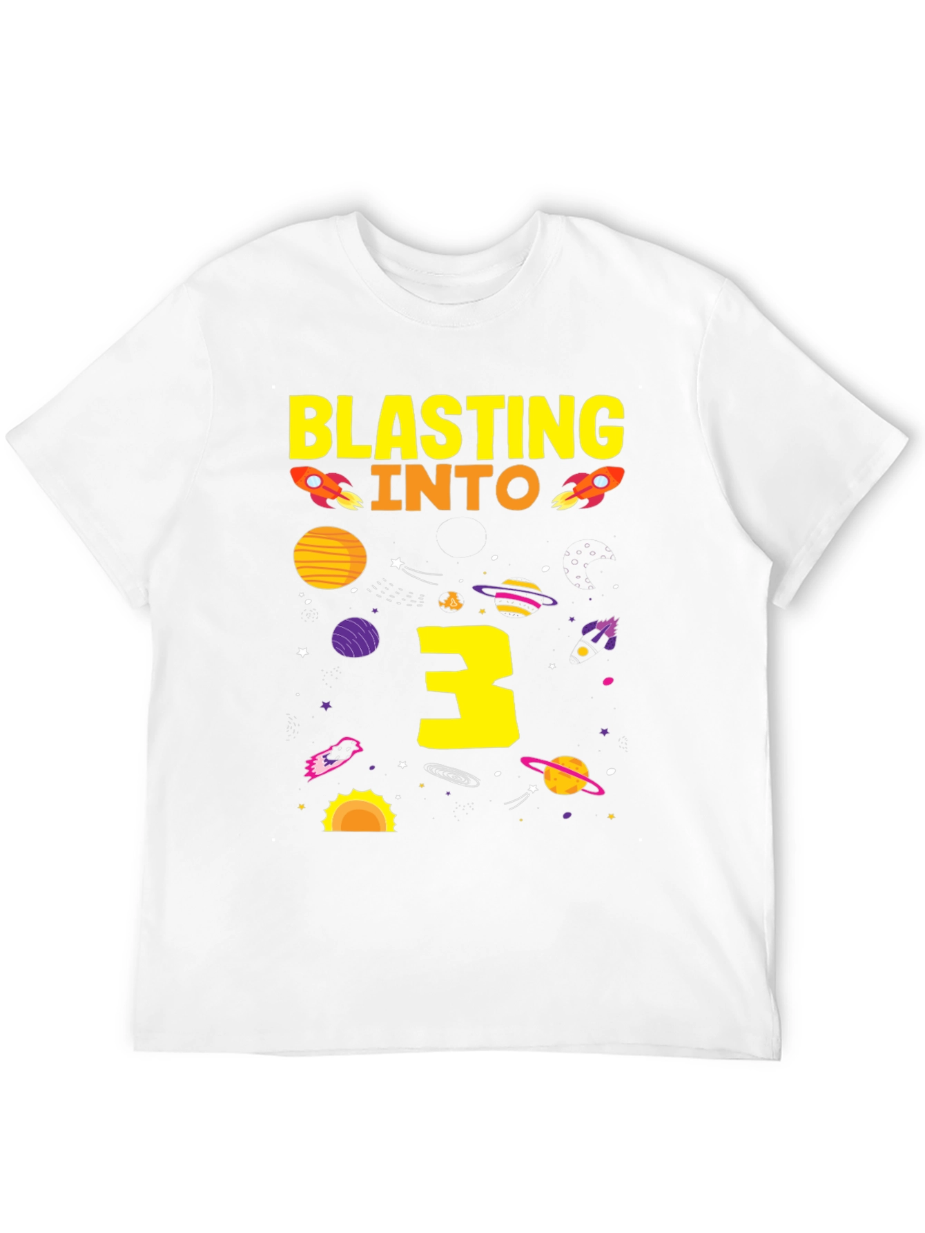 Blasting Into 3rd Birthday T-Shirt