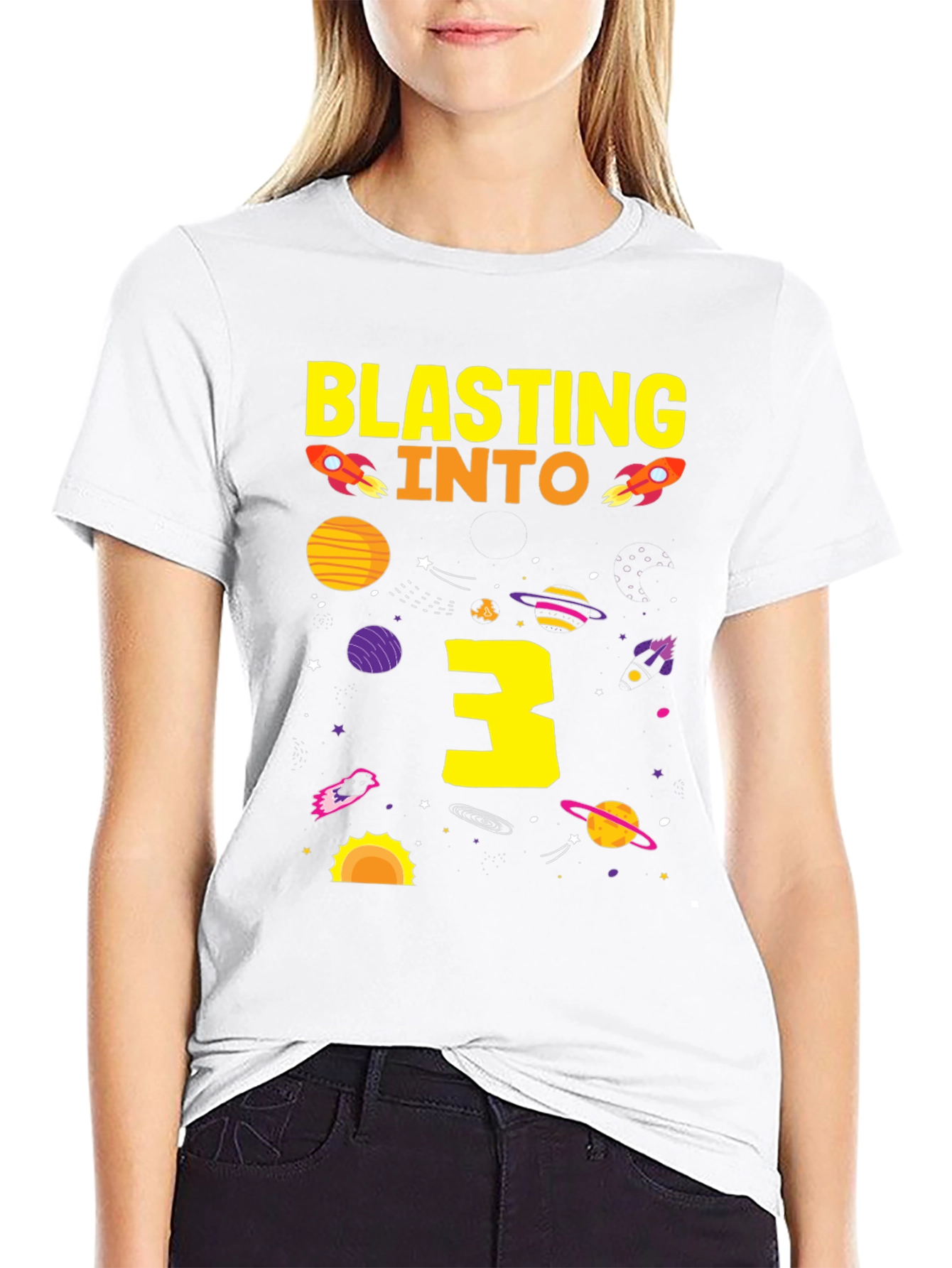 Blasting Into 3rd Birthday T-Shirt