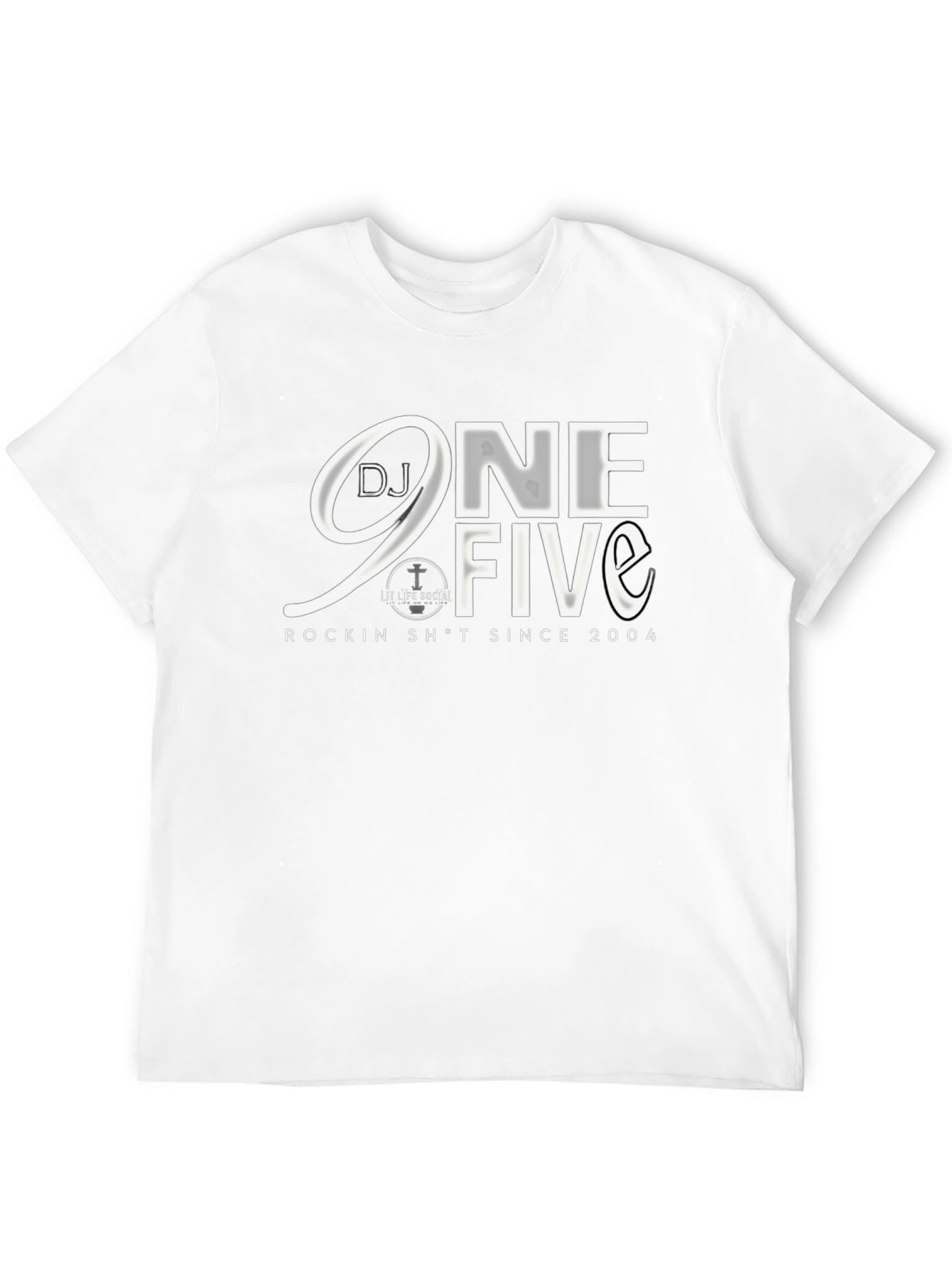 DJ 9ne Five Black Graphic Tee