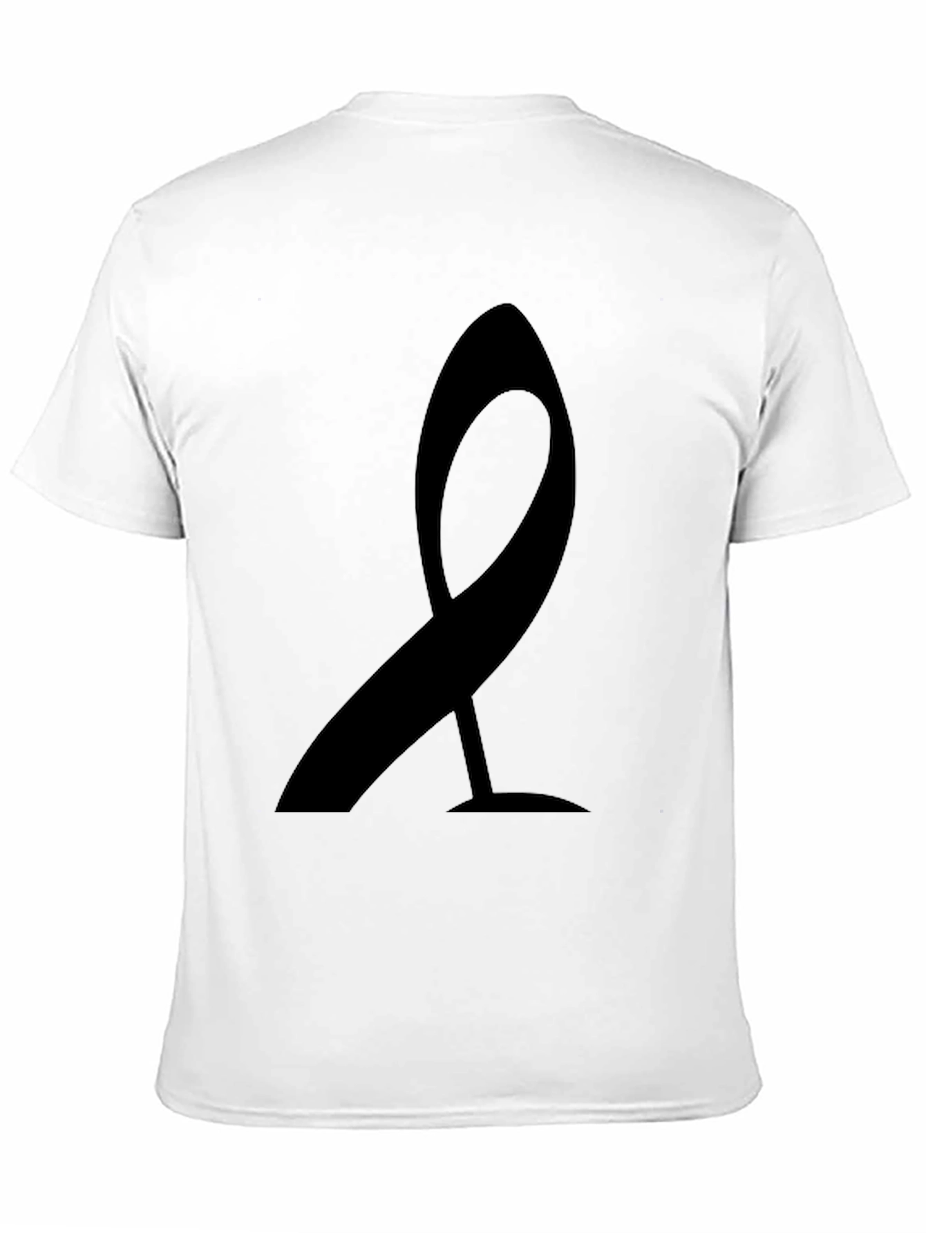 Modern Ribbon Graphic Tee - Black Casual Shirt