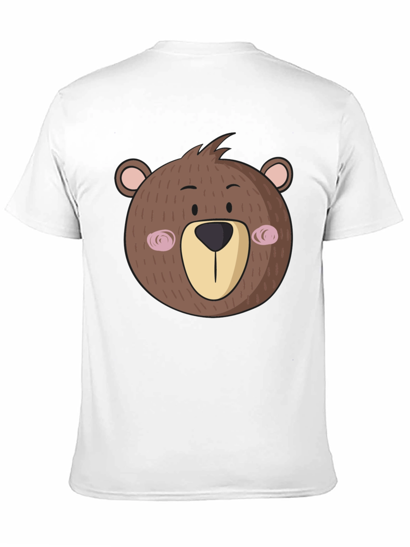 Cute Bear Graphic Black T-Shirt