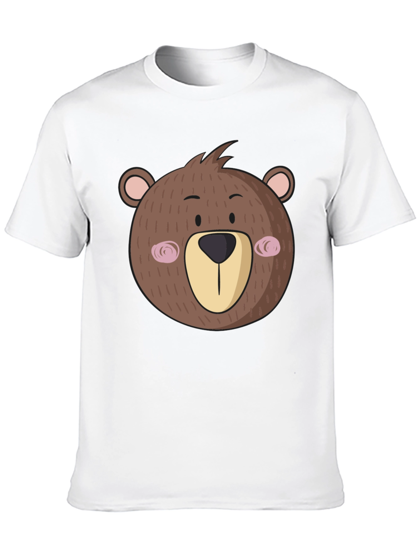 Cute Bear Graphic Black T-Shirt