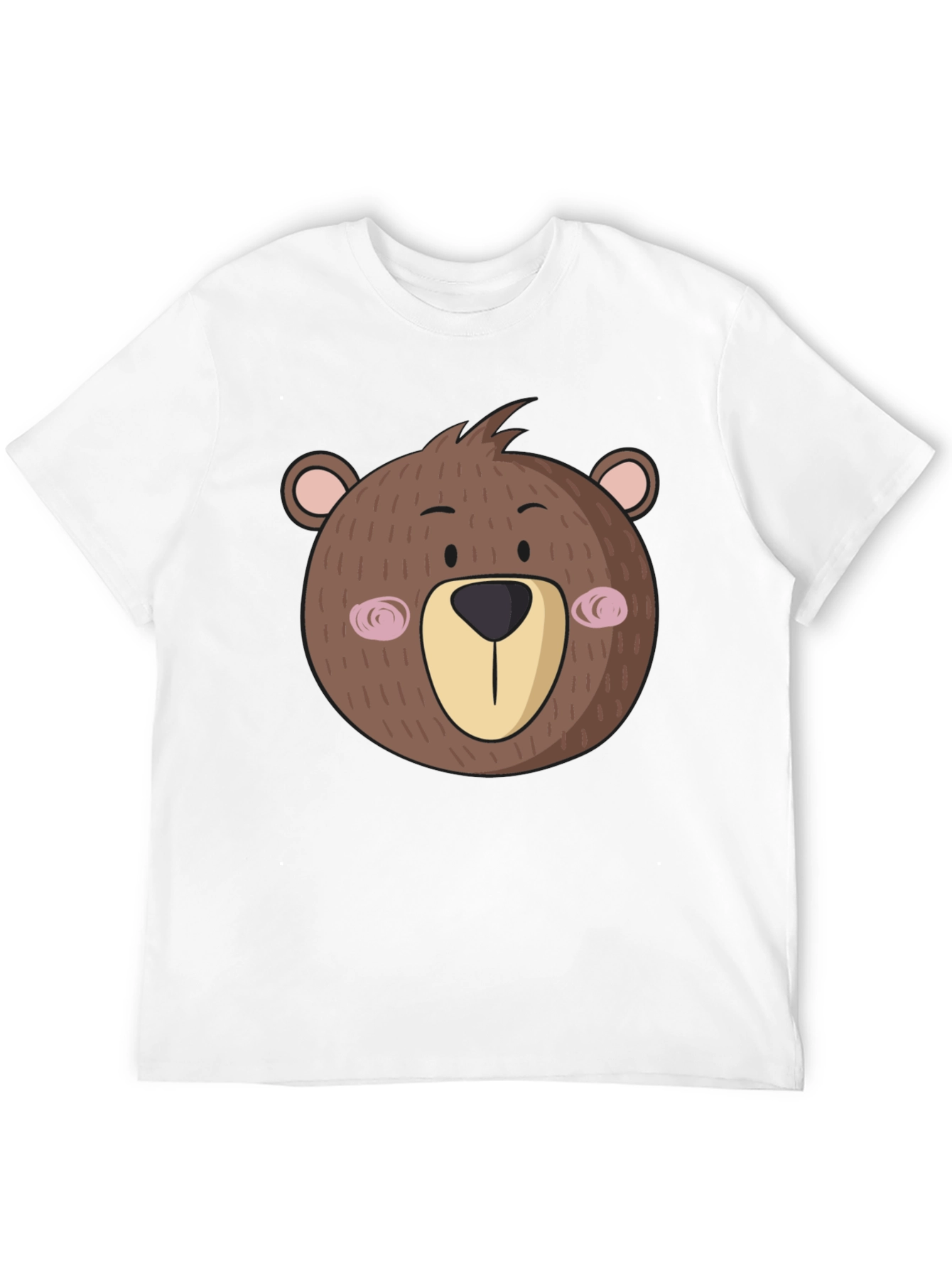 Cute Bear Graphic Black T-Shirt