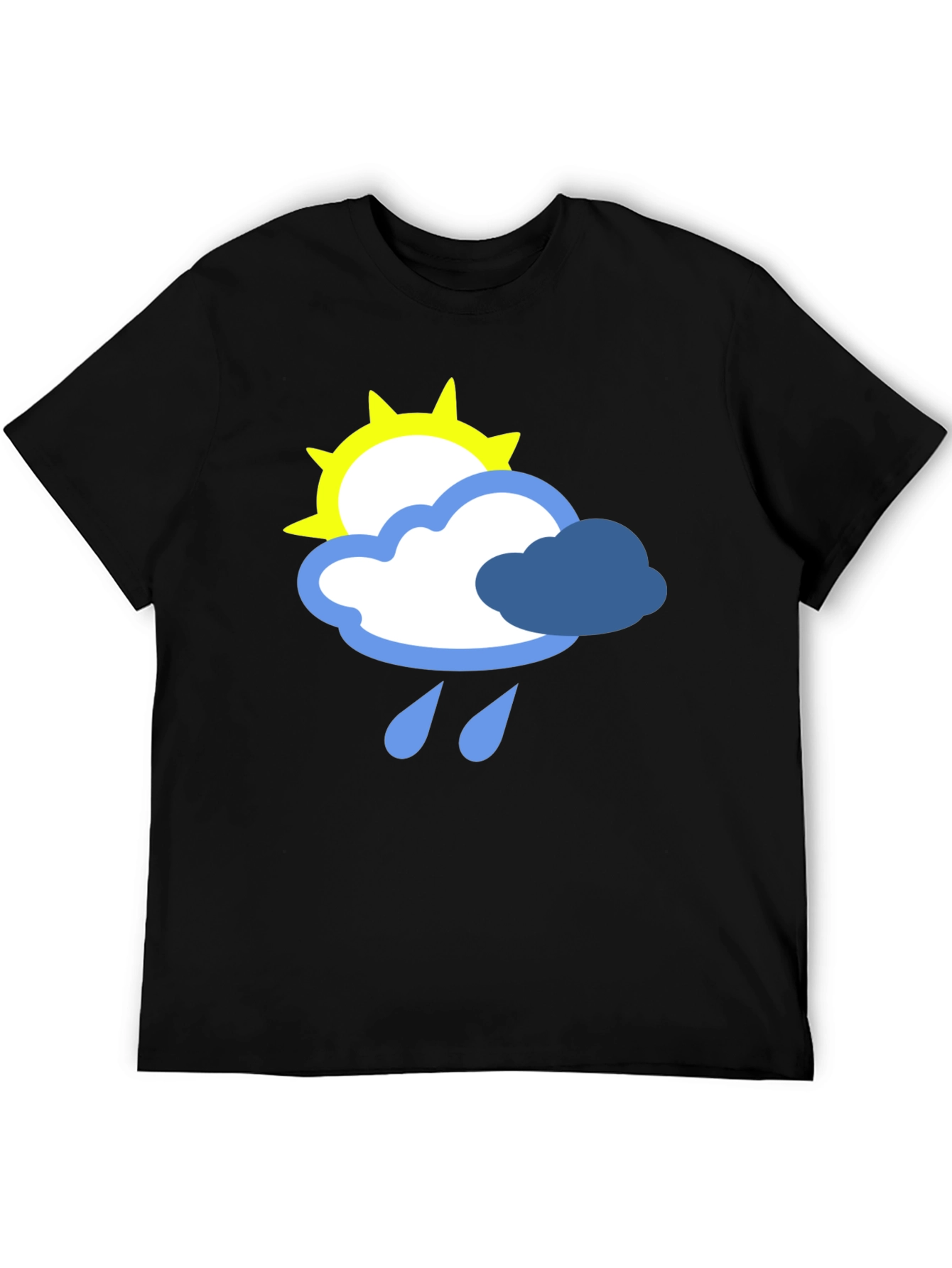 Weather Graphic T-Shirt - Sun Cloud and Rain
