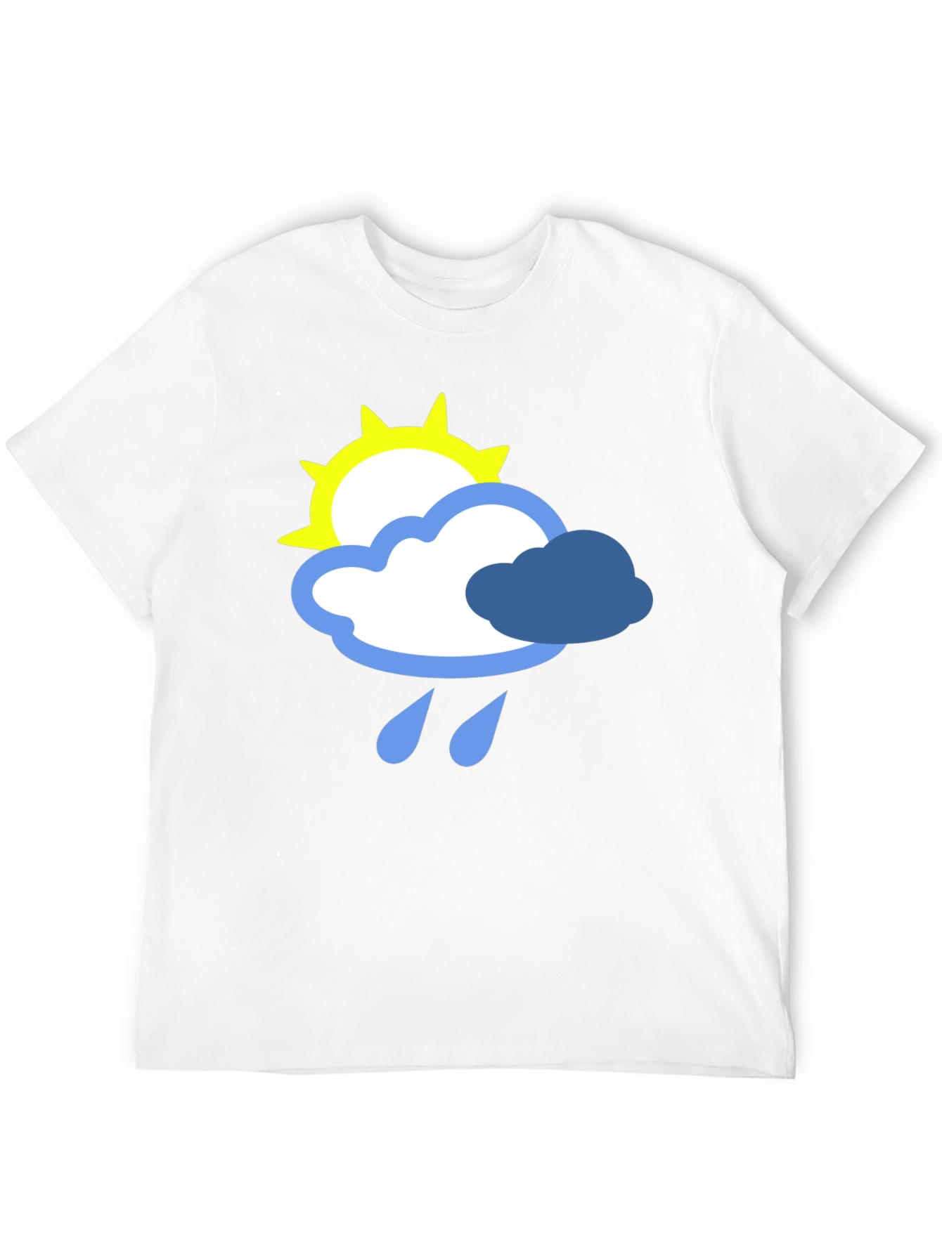 Weather Graphic T-Shirt - Sun Cloud and Rain