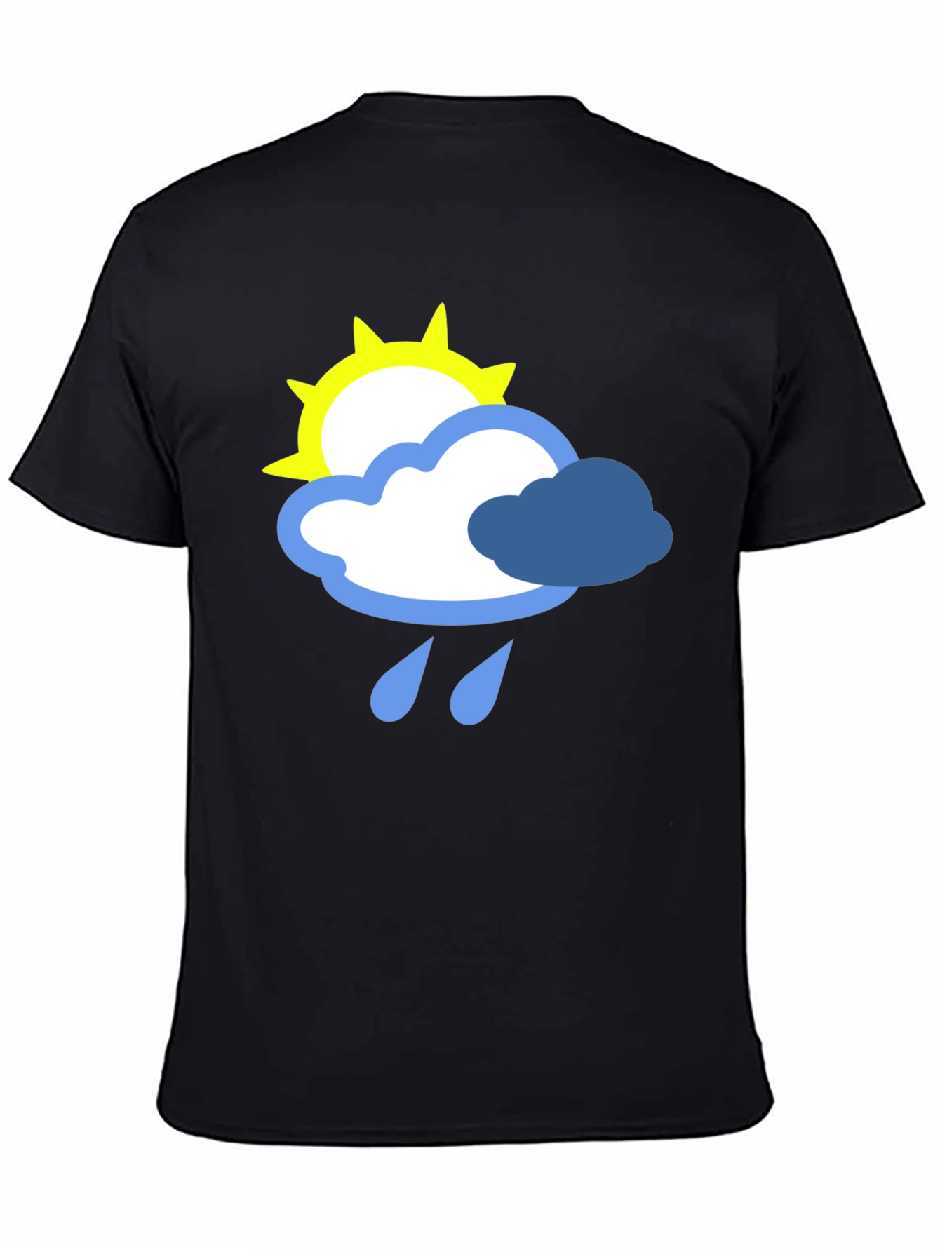 Weather Graphic T-Shirt - Sun Cloud and Rain