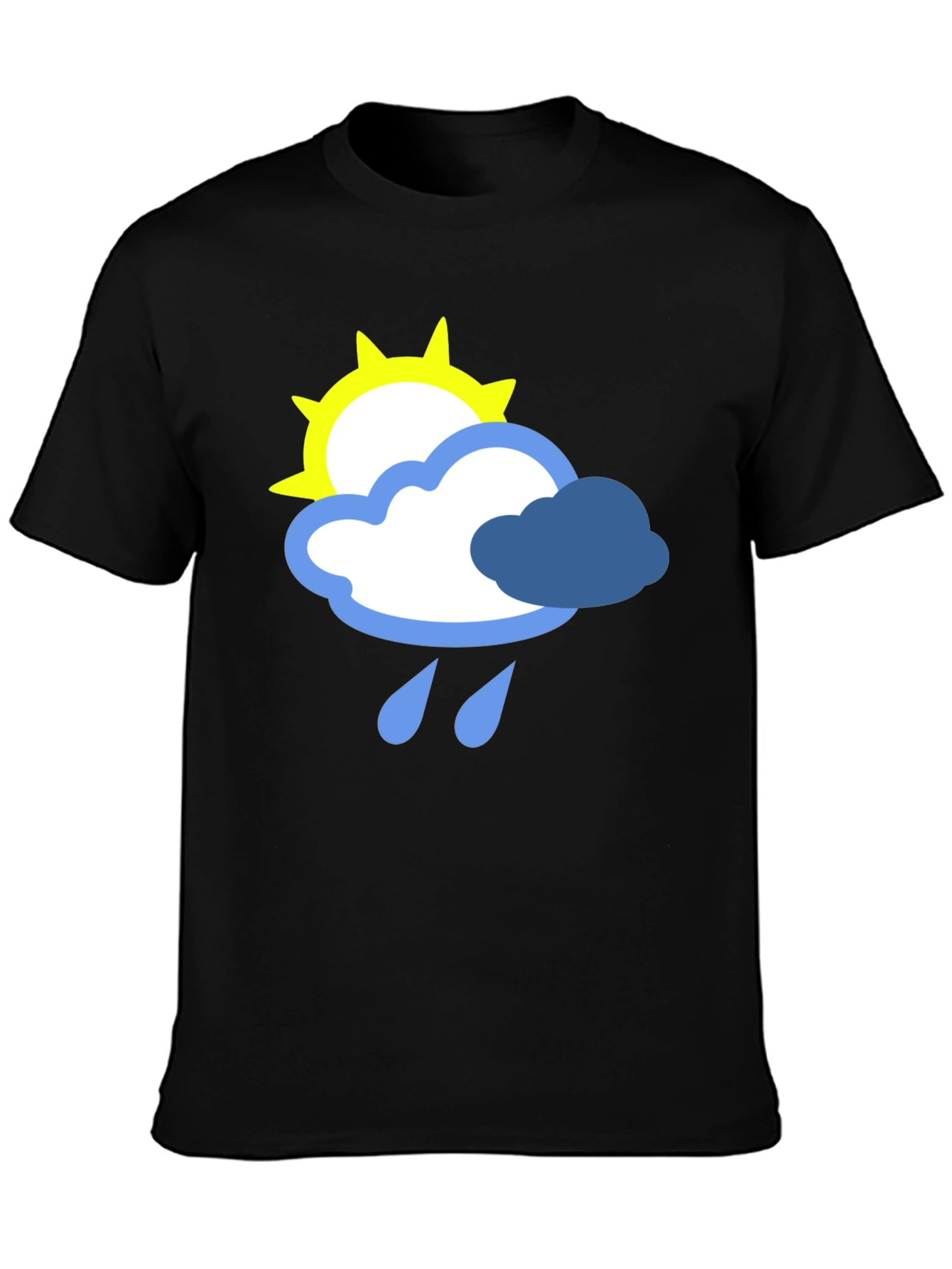 Weather Graphic T-Shirt - Sun Cloud and Rain