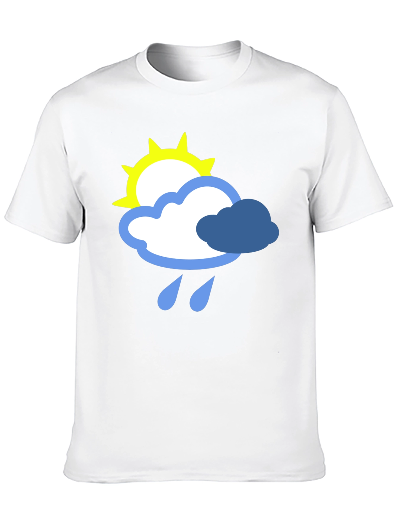 Weather Graphic T-Shirt - Sun Cloud and Rain