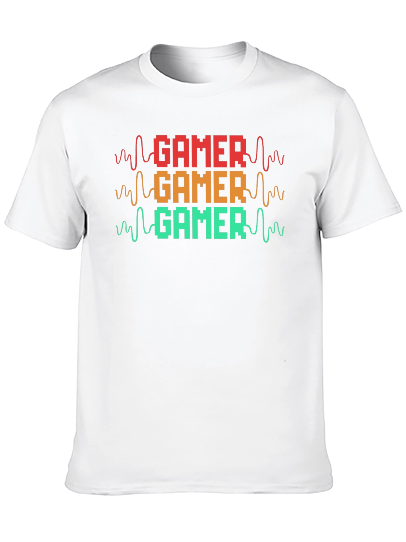 Gamer Pulse Retro Style Black T-Shirt