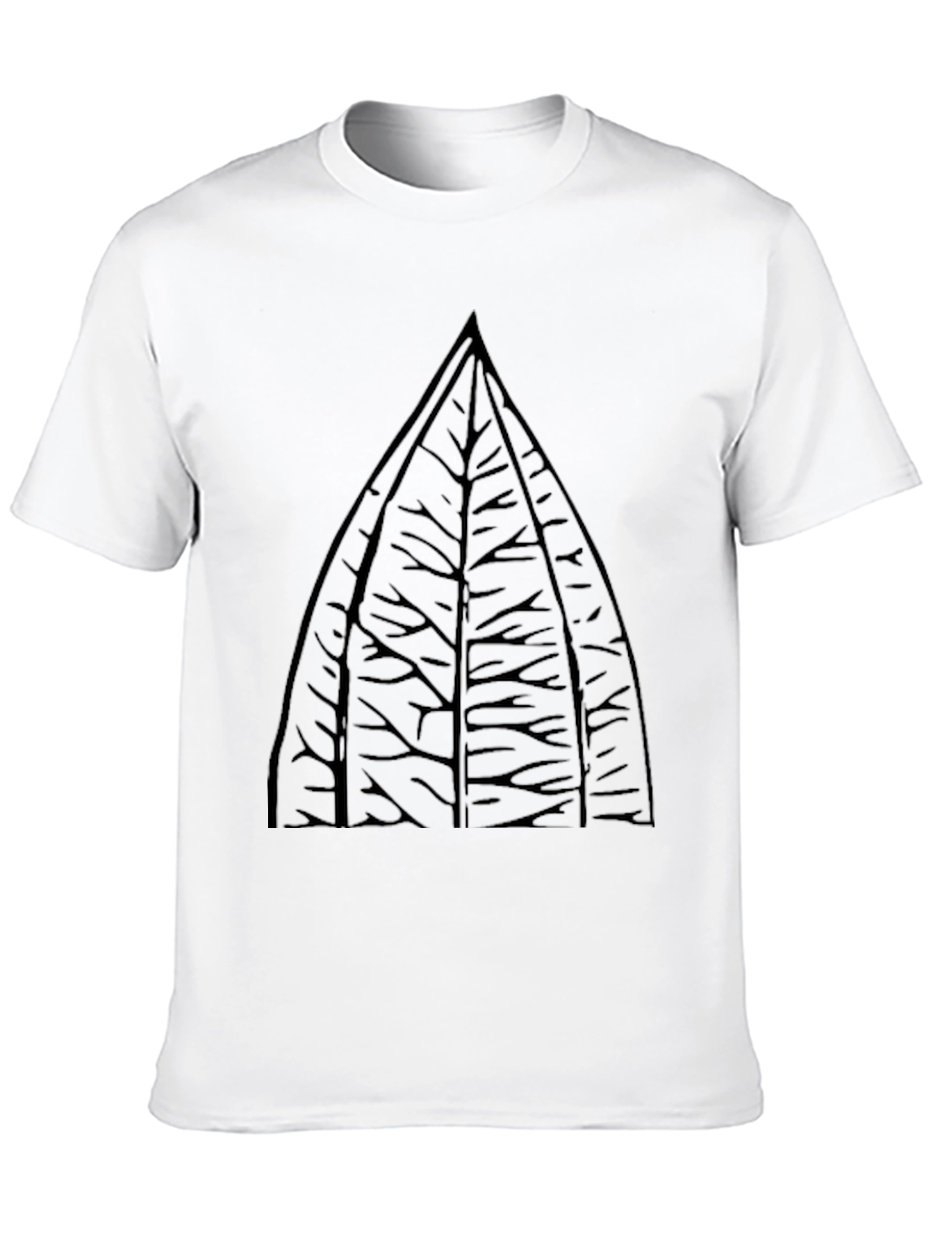 Modern Geometric Forest T-Shirt - Soft Black Tee