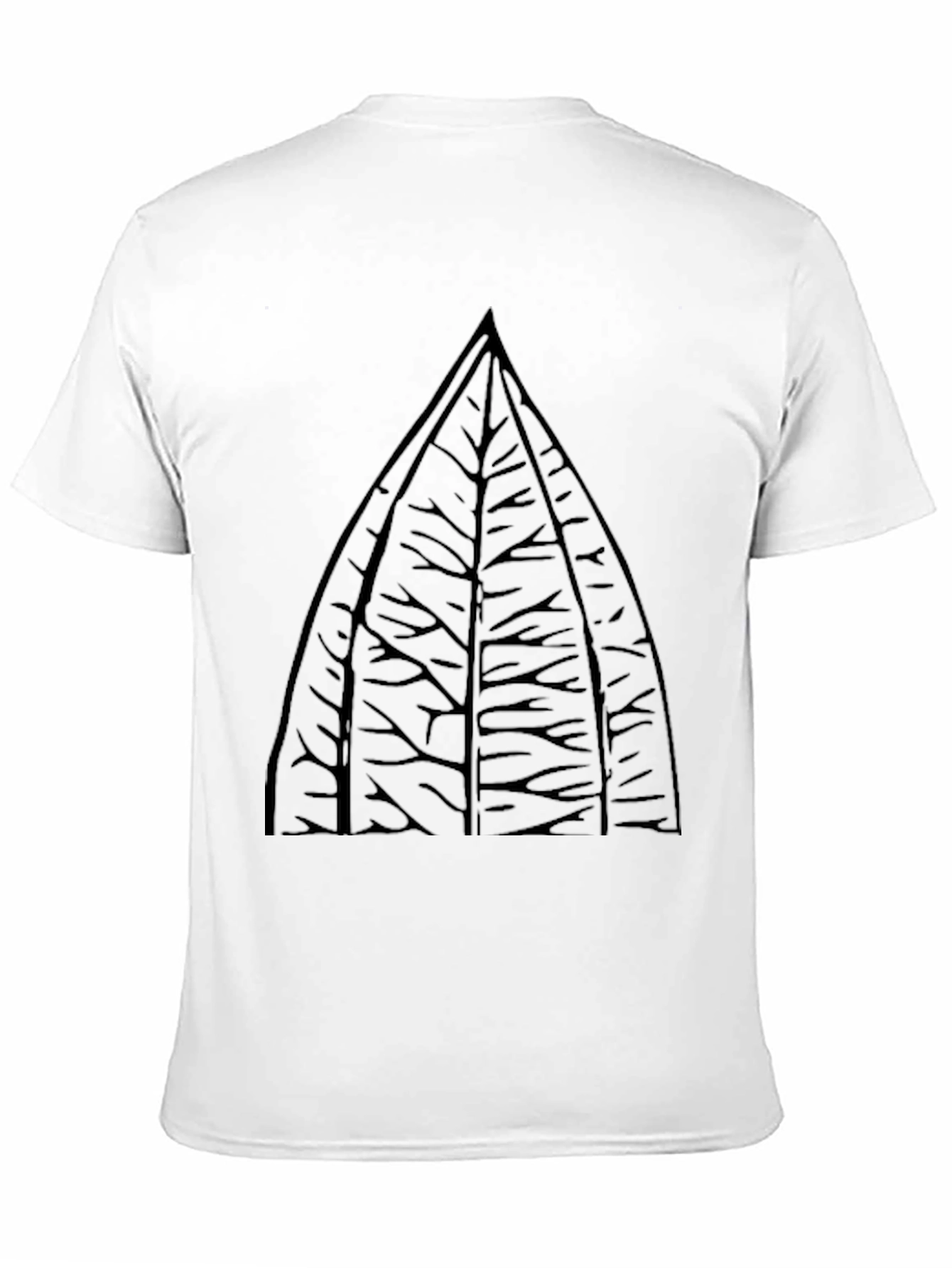 Modern Geometric Forest T-Shirt - Soft Black Tee