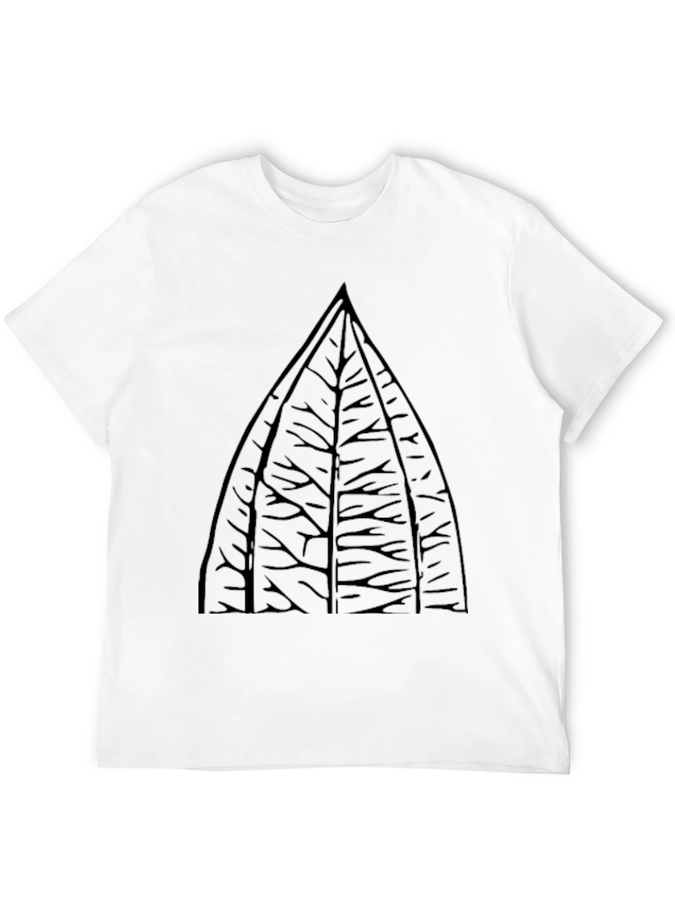 Modern Geometric Forest T-Shirt - Soft Black Tee