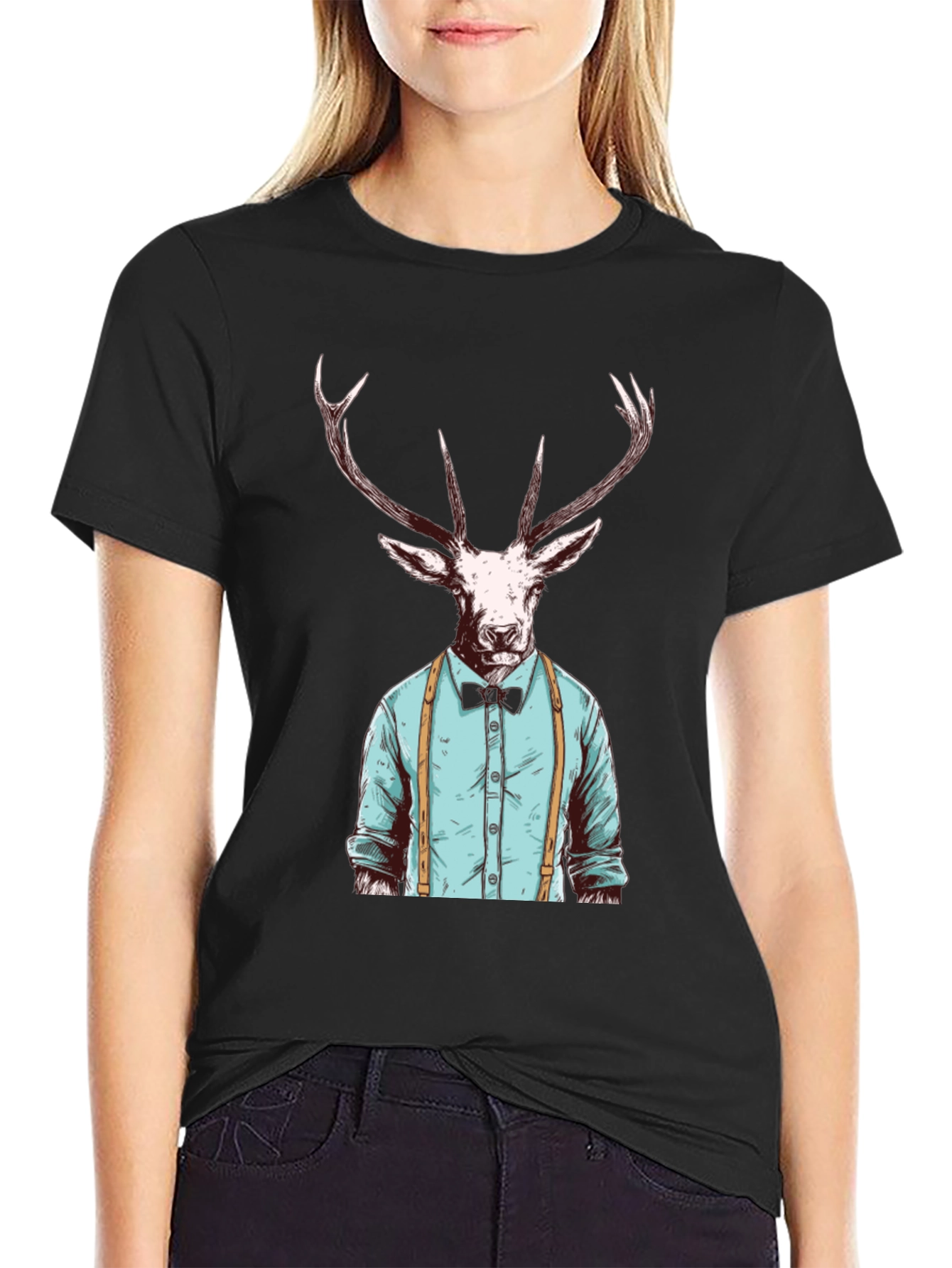 Deer in Shirt Mens Graphic T-Shirt