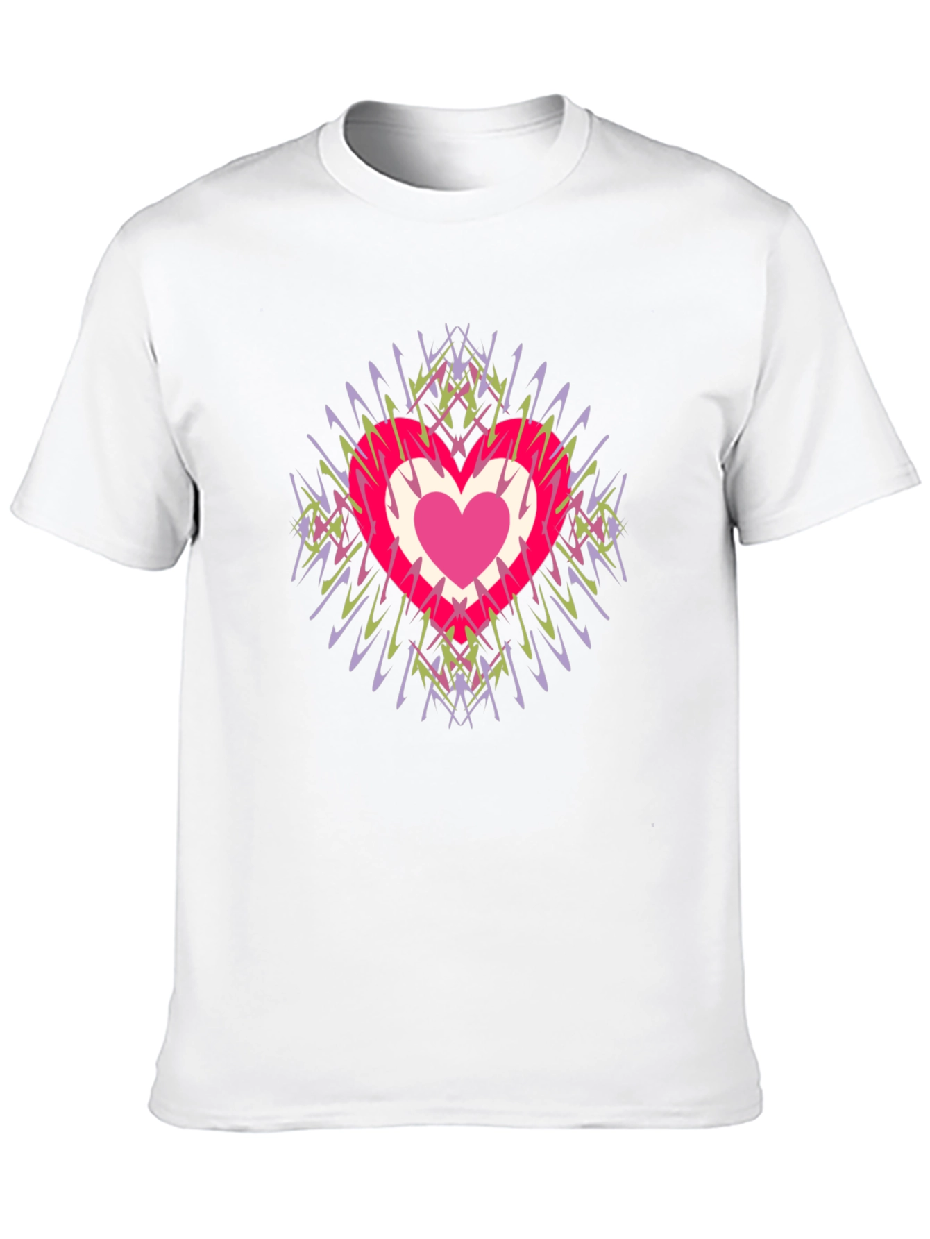 Heart Burst Graphic Tee - Stylish Comfort