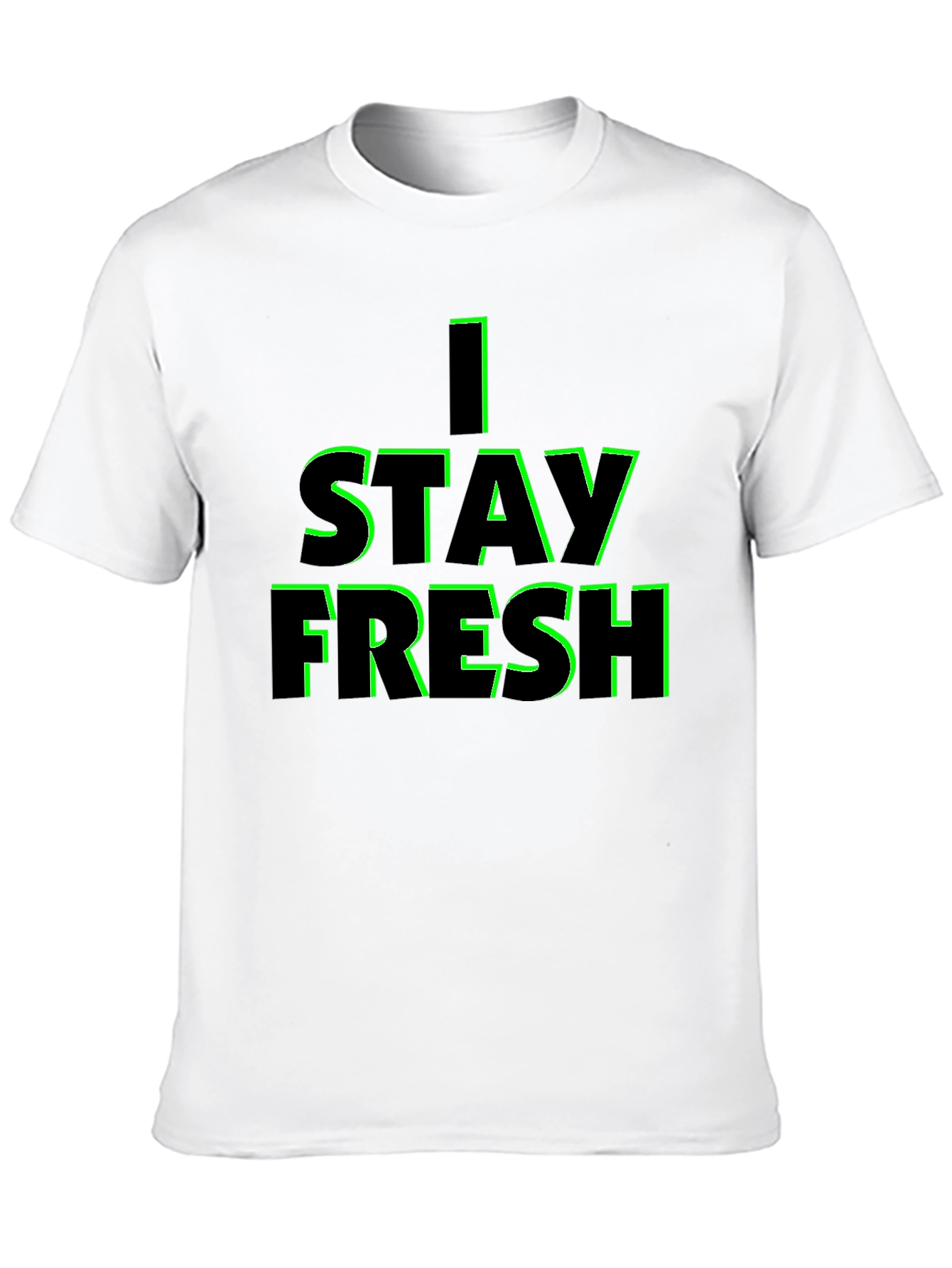 I STAY FRESH Black Graphic Tee