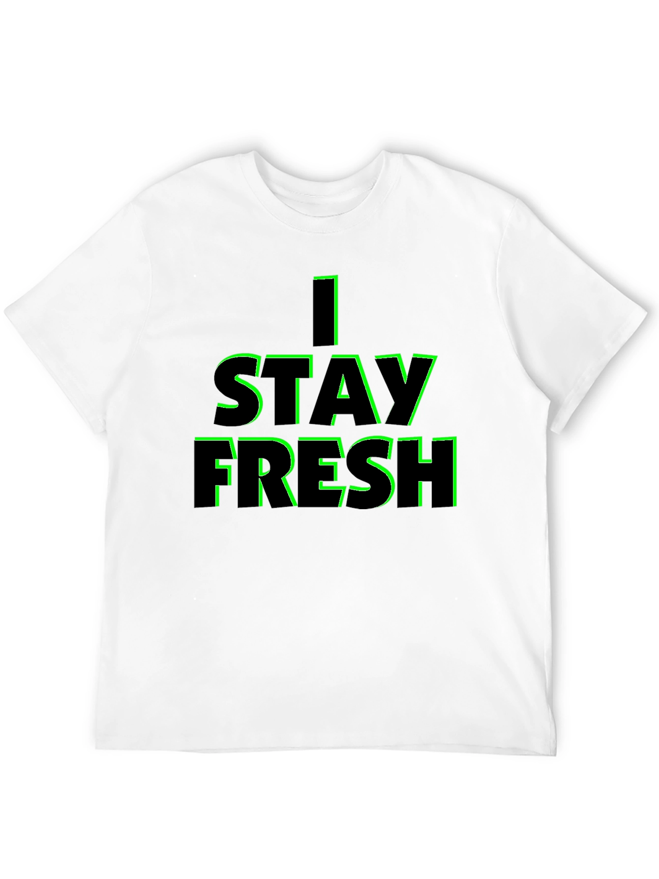 I STAY FRESH Black Graphic Tee