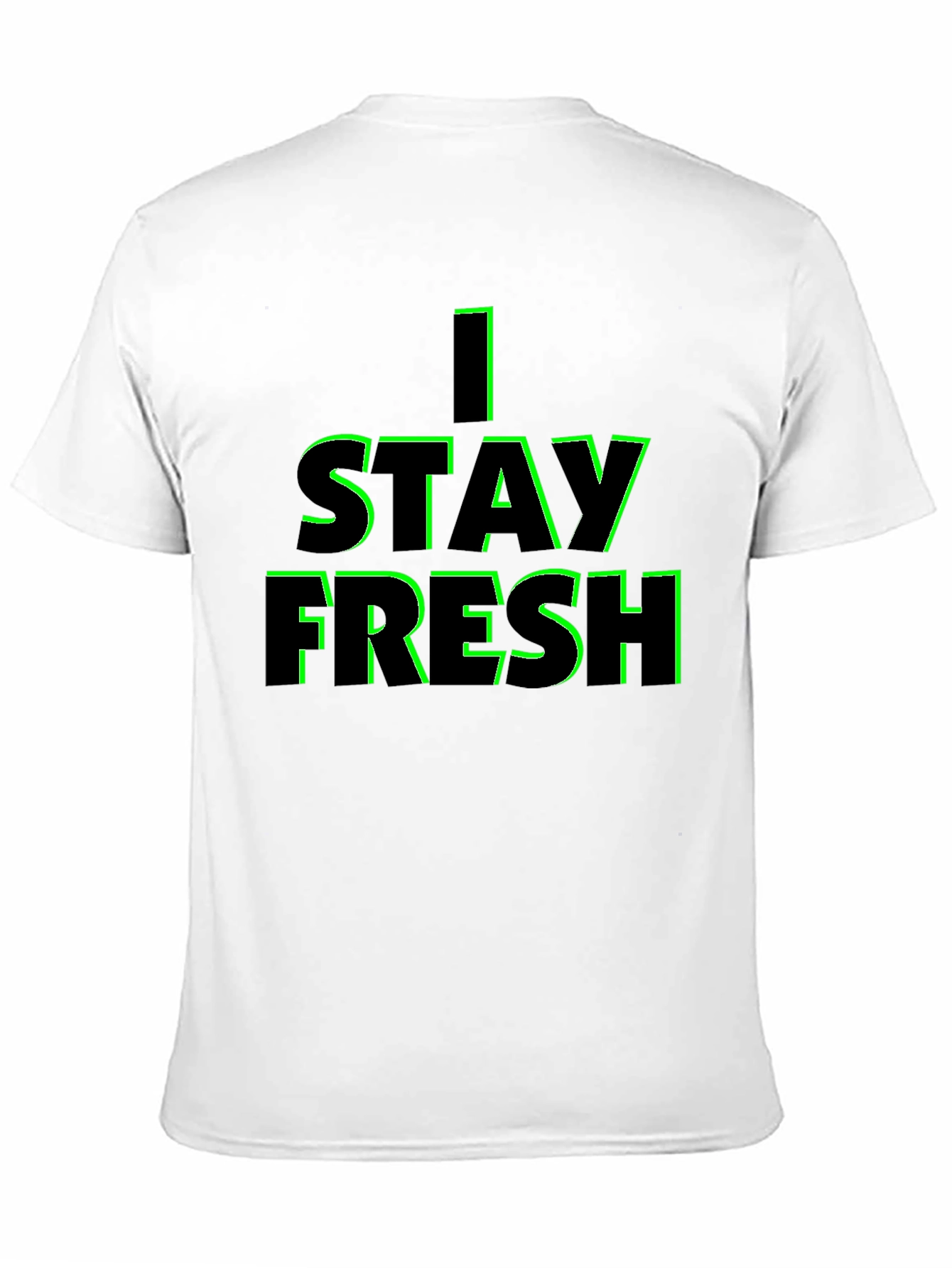 I STAY FRESH Black Graphic Tee
