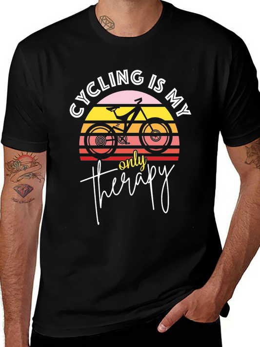 Cycling is My Only Therapy Graphic T-Shirt